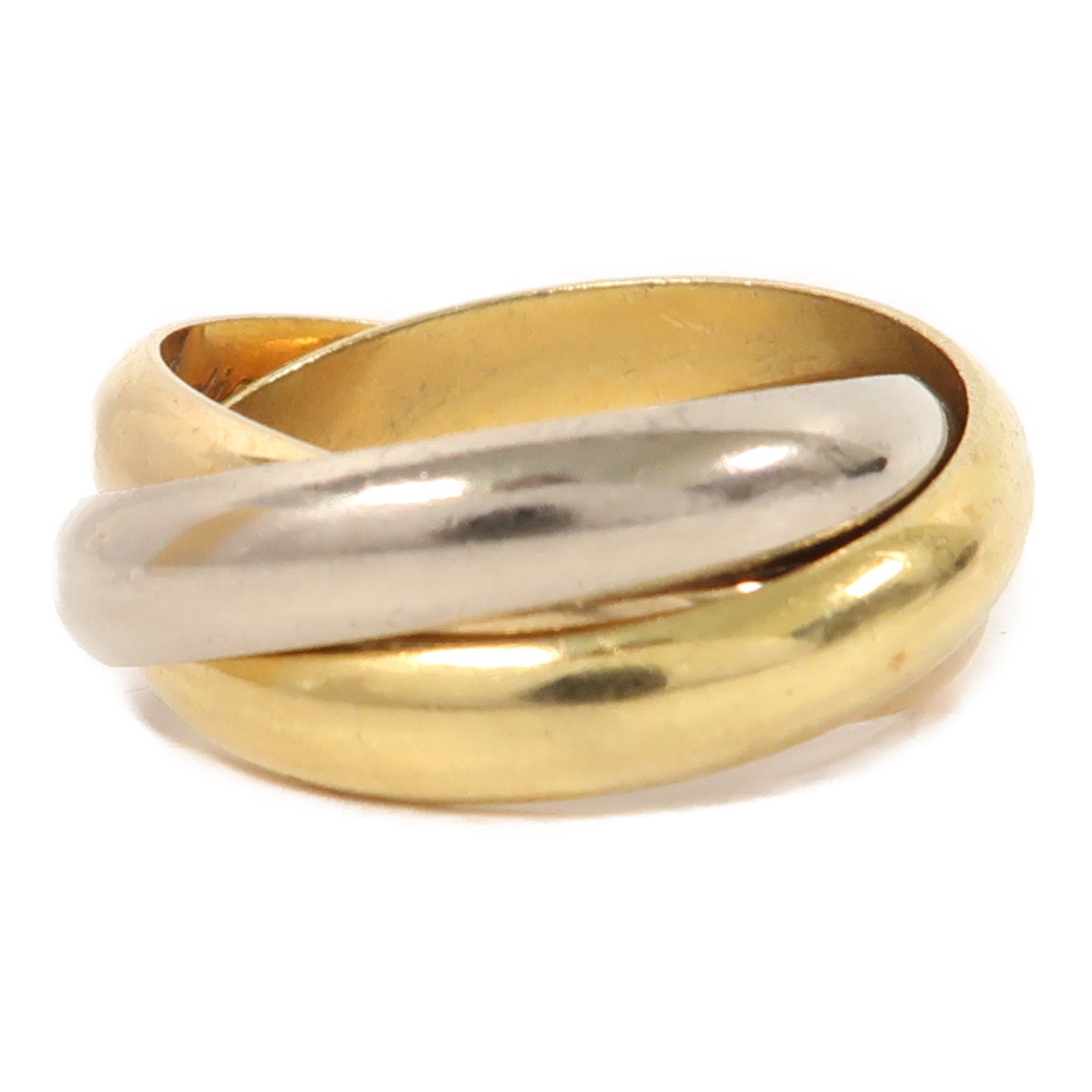 CARTIER 【激減優惠】18K黃金/白金/玫瑰金Trinity Ring 11.7g戒指US#5