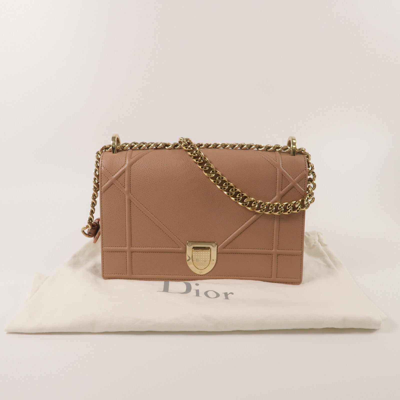 Dior 【激減優惠】牛皮皮革Diorama鏈帶肩背袋