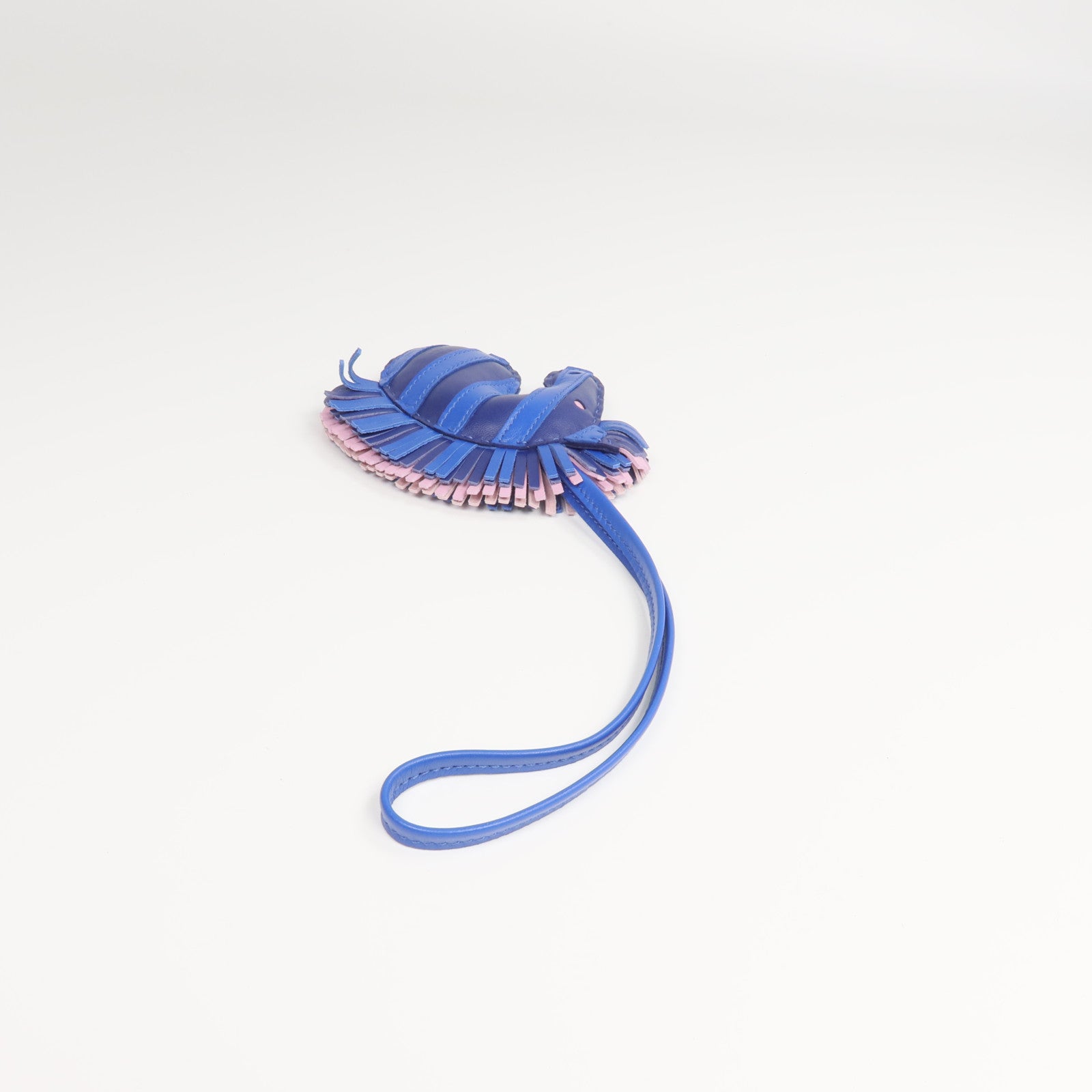 HERMES Milo皮革Geegee Savannah Charm掛飾Bleu Saphir/Bleu France/Mauve Sylvestre