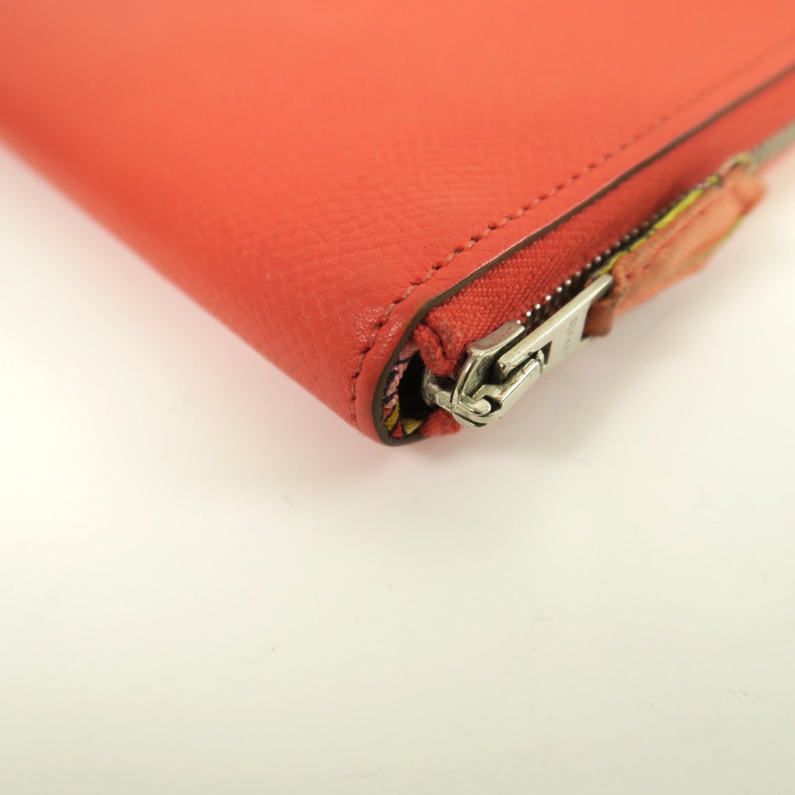 HERMES **【激減優惠】Epsom皮革Azap Long Wallet銀扣長錢包橙色