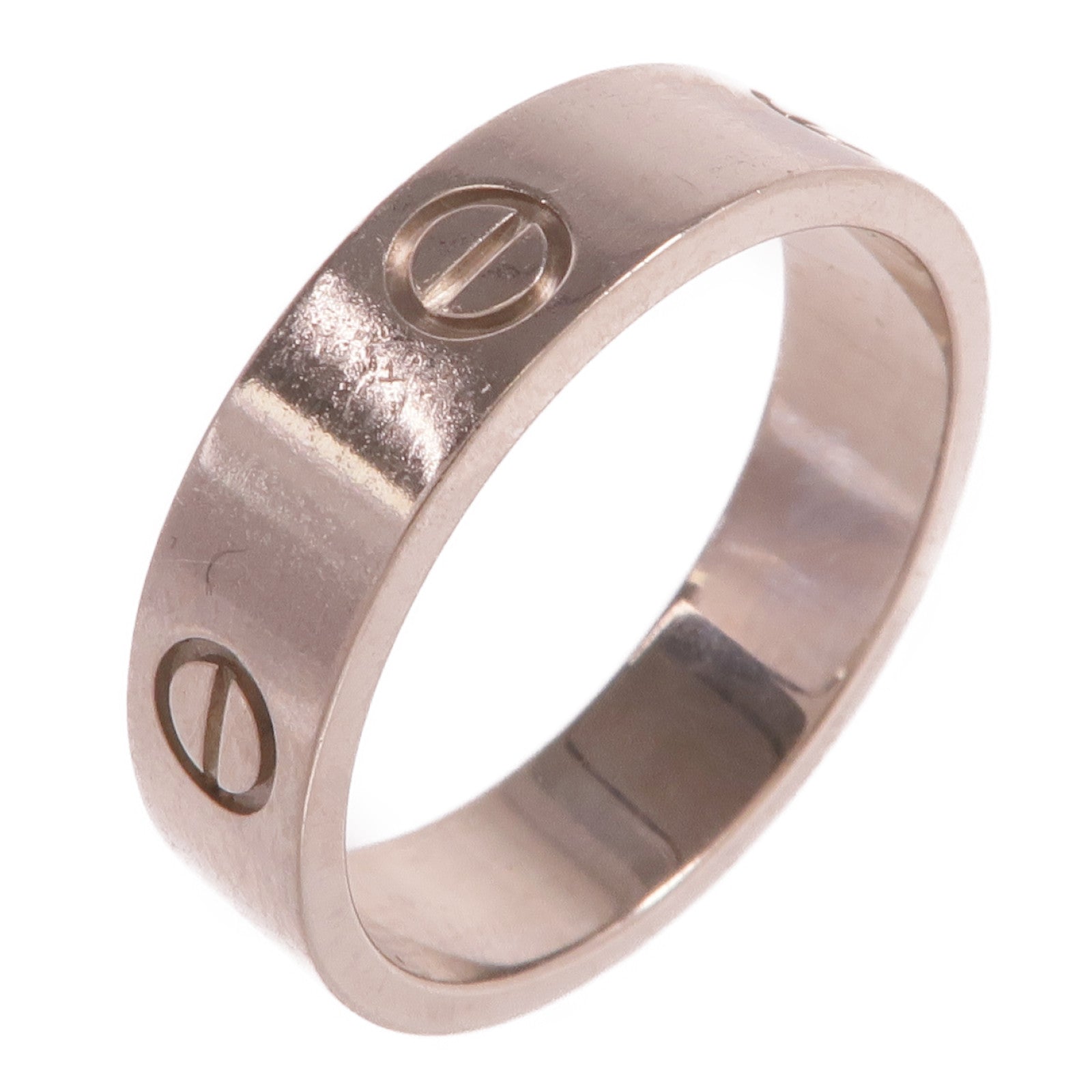 CARTIER 18K白金Love Ring鑽石戒指Cartier#63/US#10.5