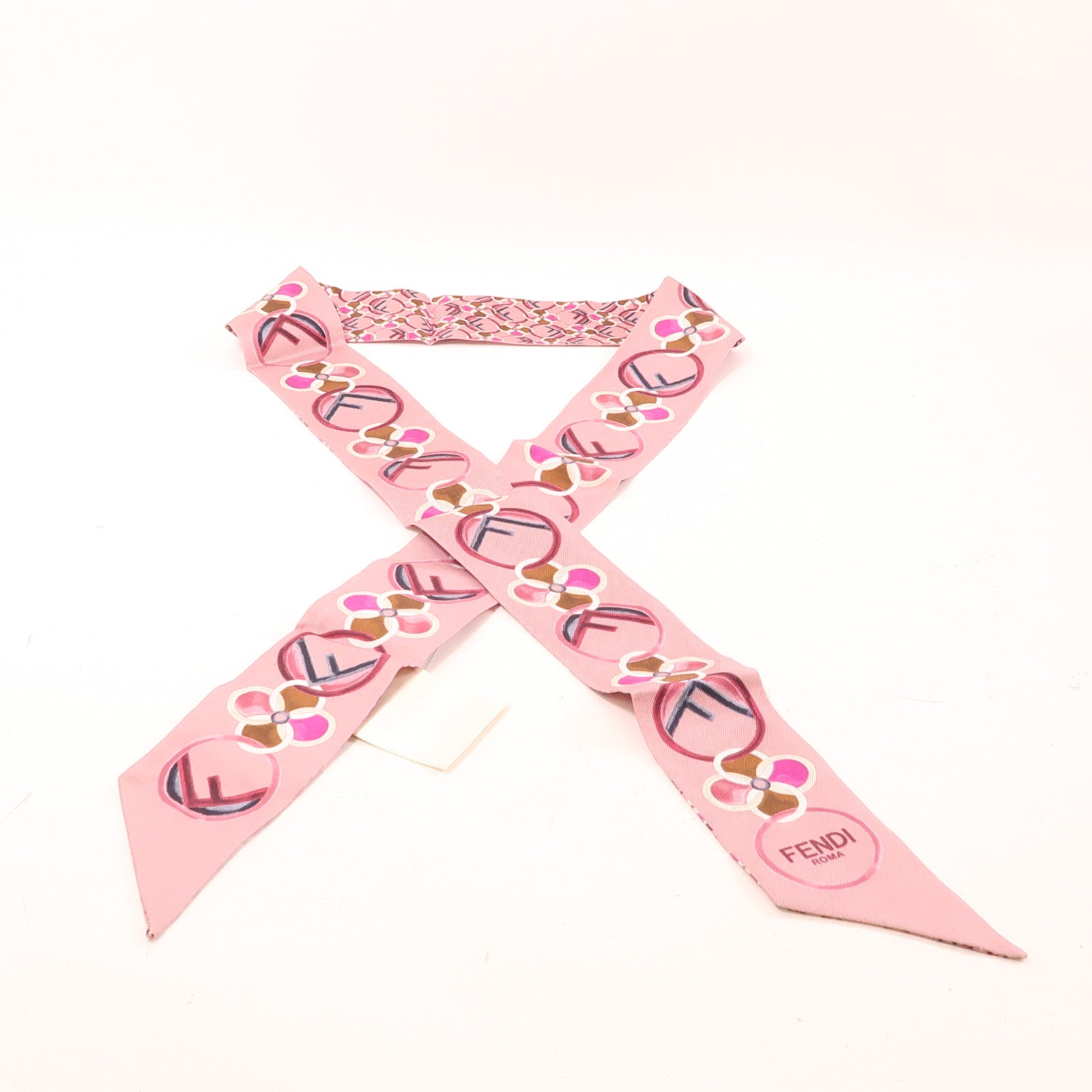 FENDI 絲質Scarf絲巾粉紅色