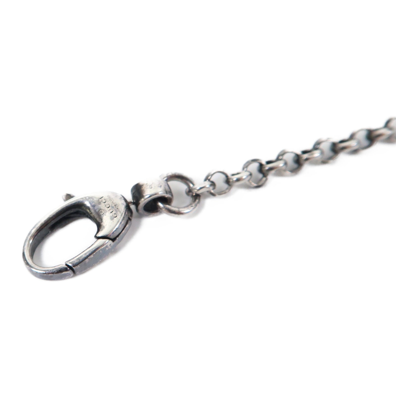 GUCCI 925純銀Double G Key Bracelet手鏈銀色