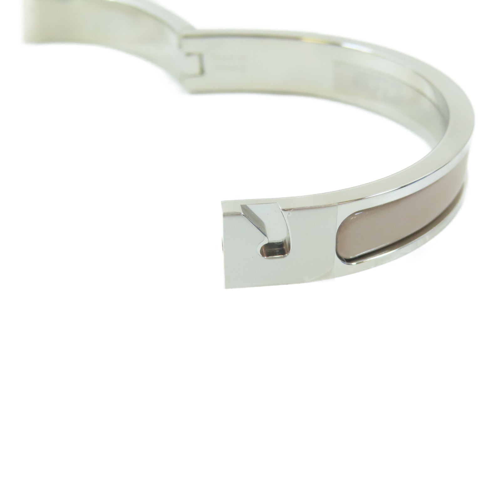 HERMES 金屬Mini Clic Chain D'Ancre Bracelet手鐲Marron Glace/銀色/粉紅色