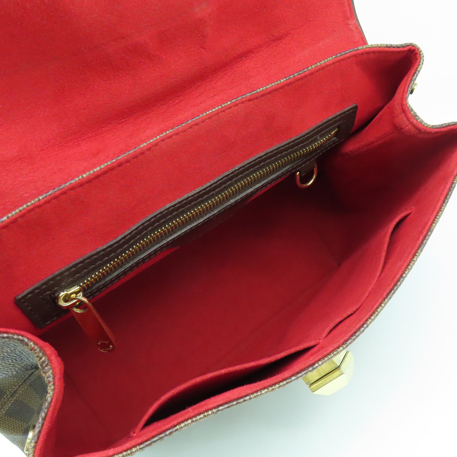 LOUIS VUITTON 【激減優惠】Damier Ebene Bergamo GM金扣手挽肩背兩用袋啡色