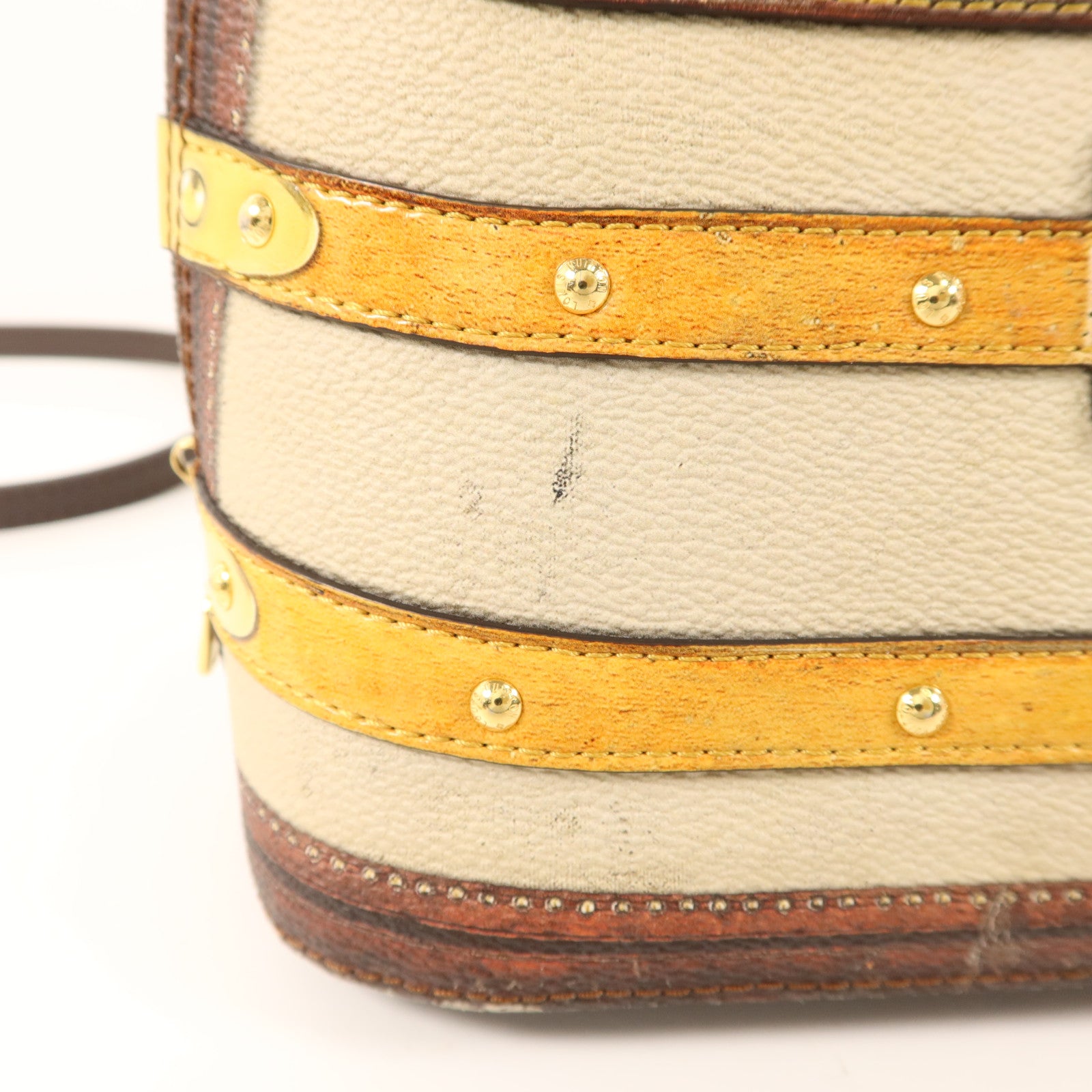LOUIS VUITTON 皮革Alma BB Time Trunk金扣手挽肩背兩用袋