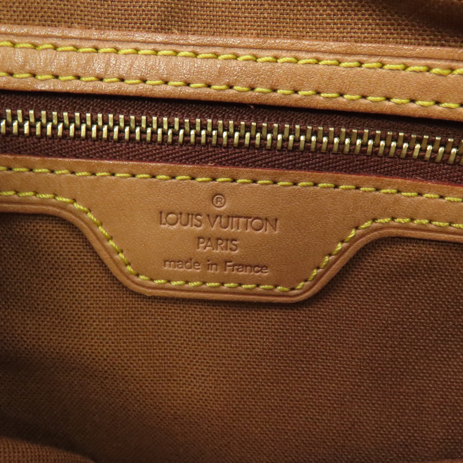 LOUIS VUITTON Monogram Cabas Piano金扣肩背袋啡色