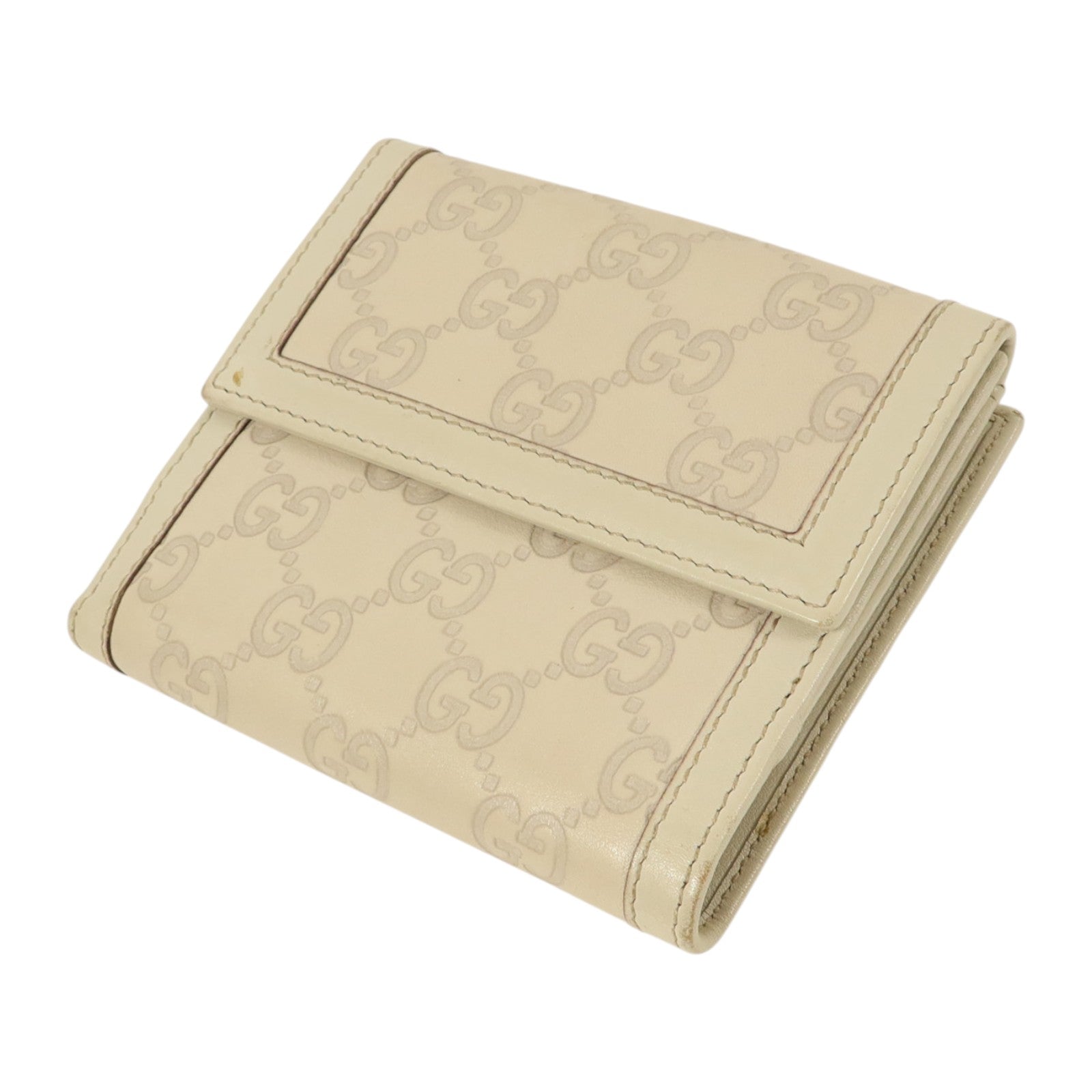 GUCCI 【激減優惠】牛皮皮革Wallet金扣錢包