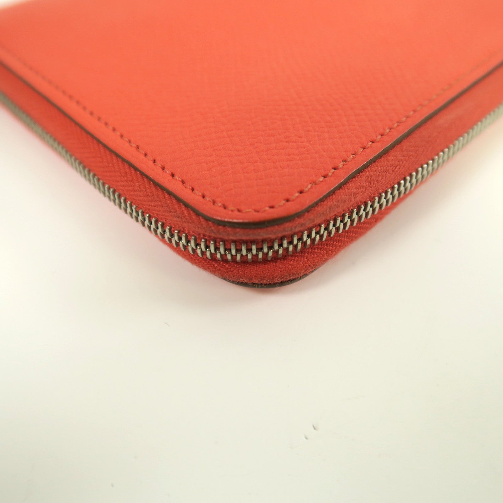 HERMES **【激減優惠】Epsom皮革Azap Long Wallet銀扣長錢包橙色