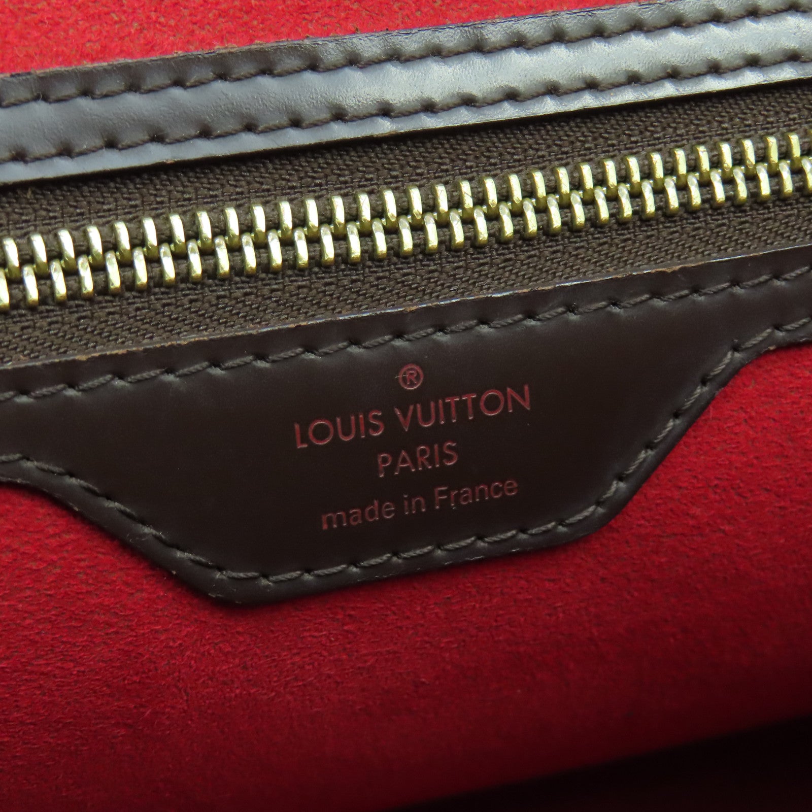 LOUIS VUITTON 【激減優惠】Damier Ebene Bergamo GM金扣手挽肩背兩用袋啡色