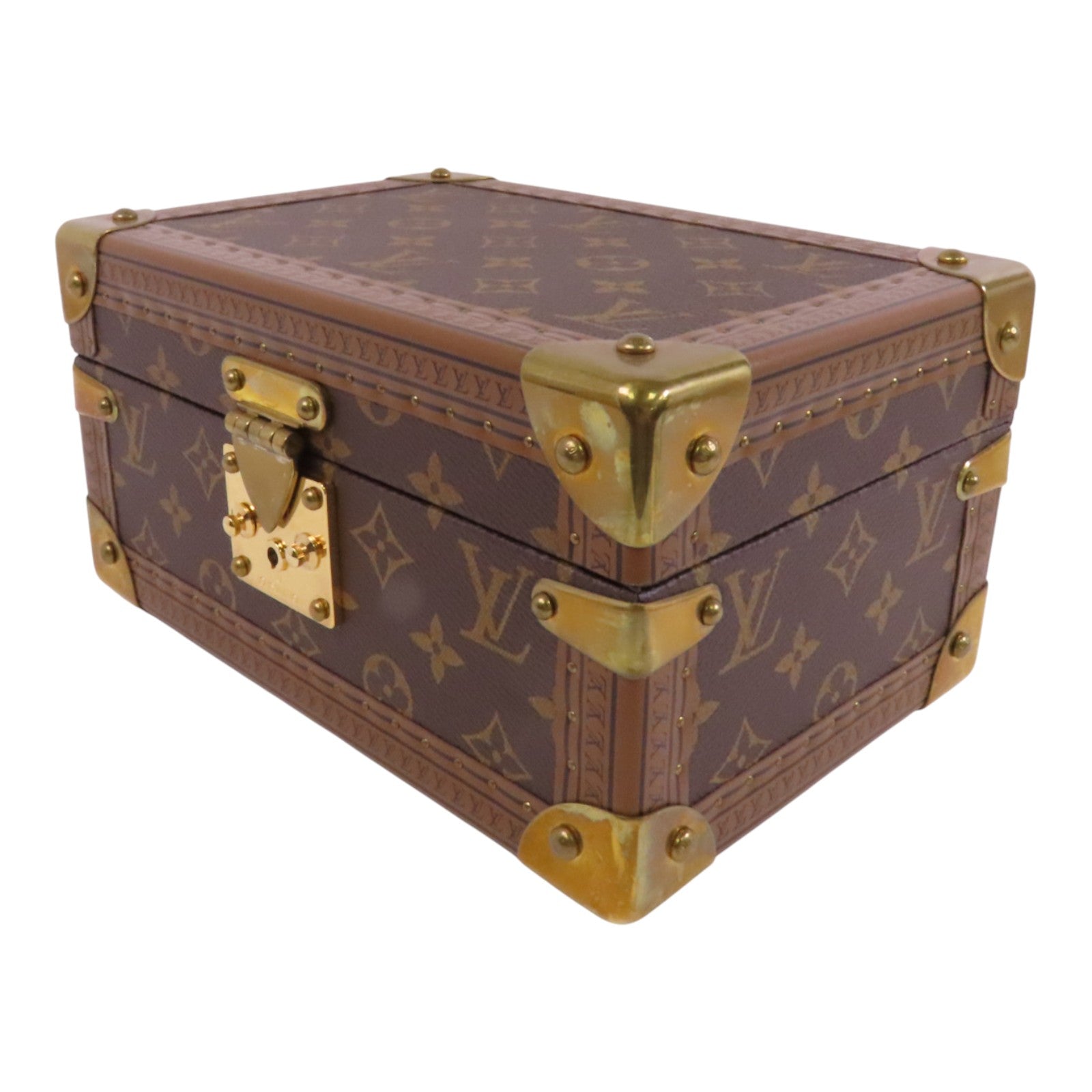 LOUIS VUITTON Monogram Coffret Tresor Box24金扣經典手提箱