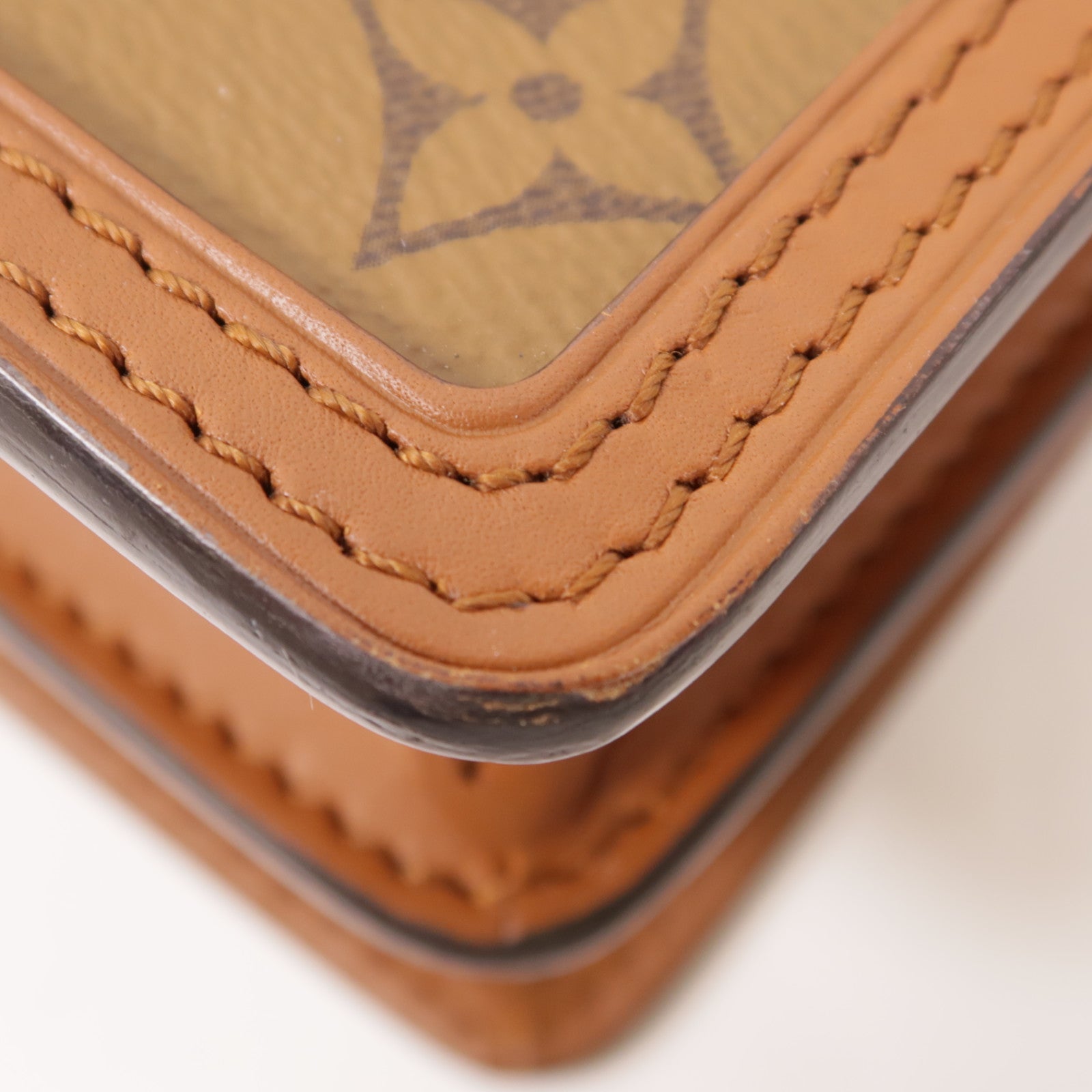 LOUIS VUITTON LV GHW Mini Dauphine Shoulder Bag M45959 Monogram Reverse Brown