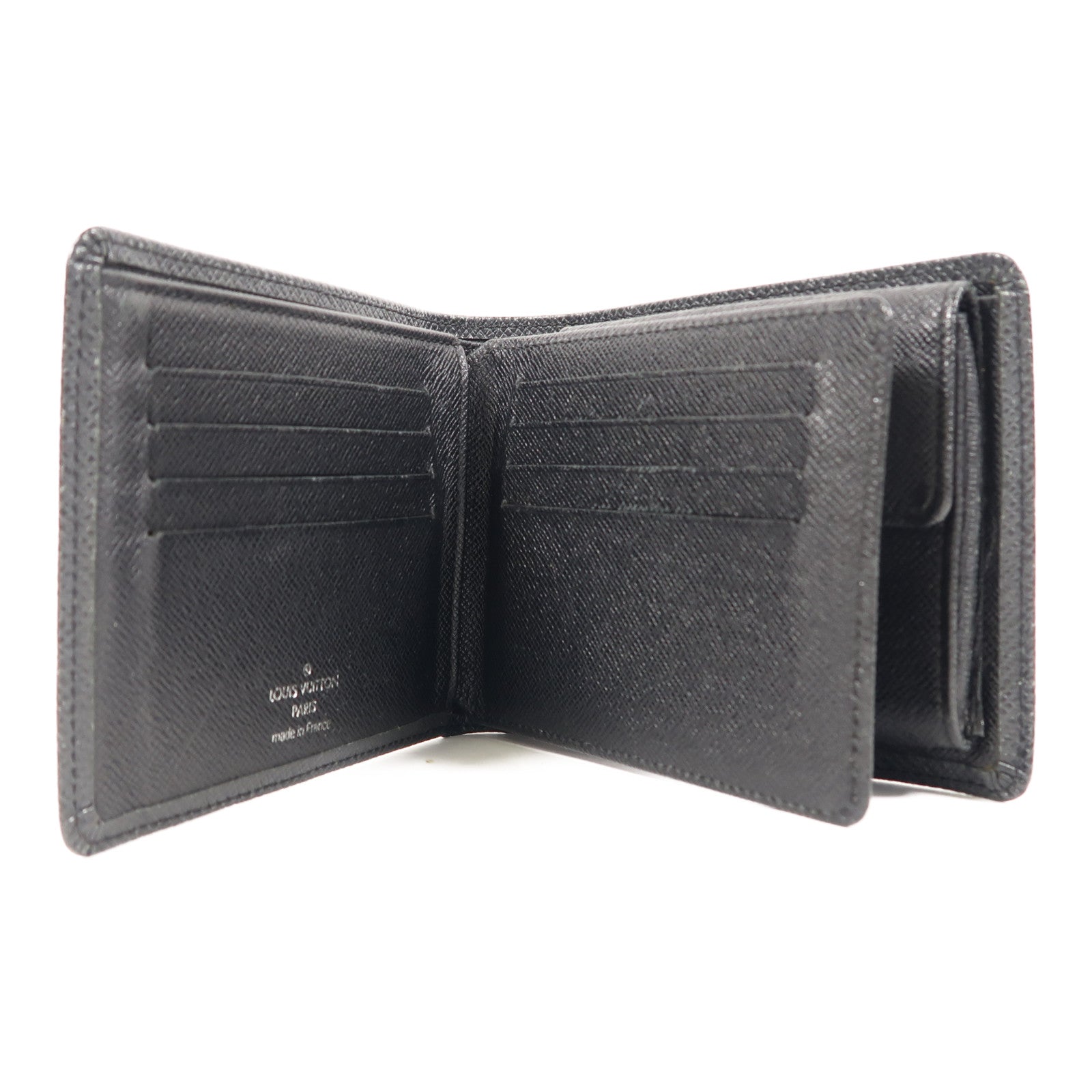 LOUIS VUITTON Taiga皮革Wallet錢包黑色