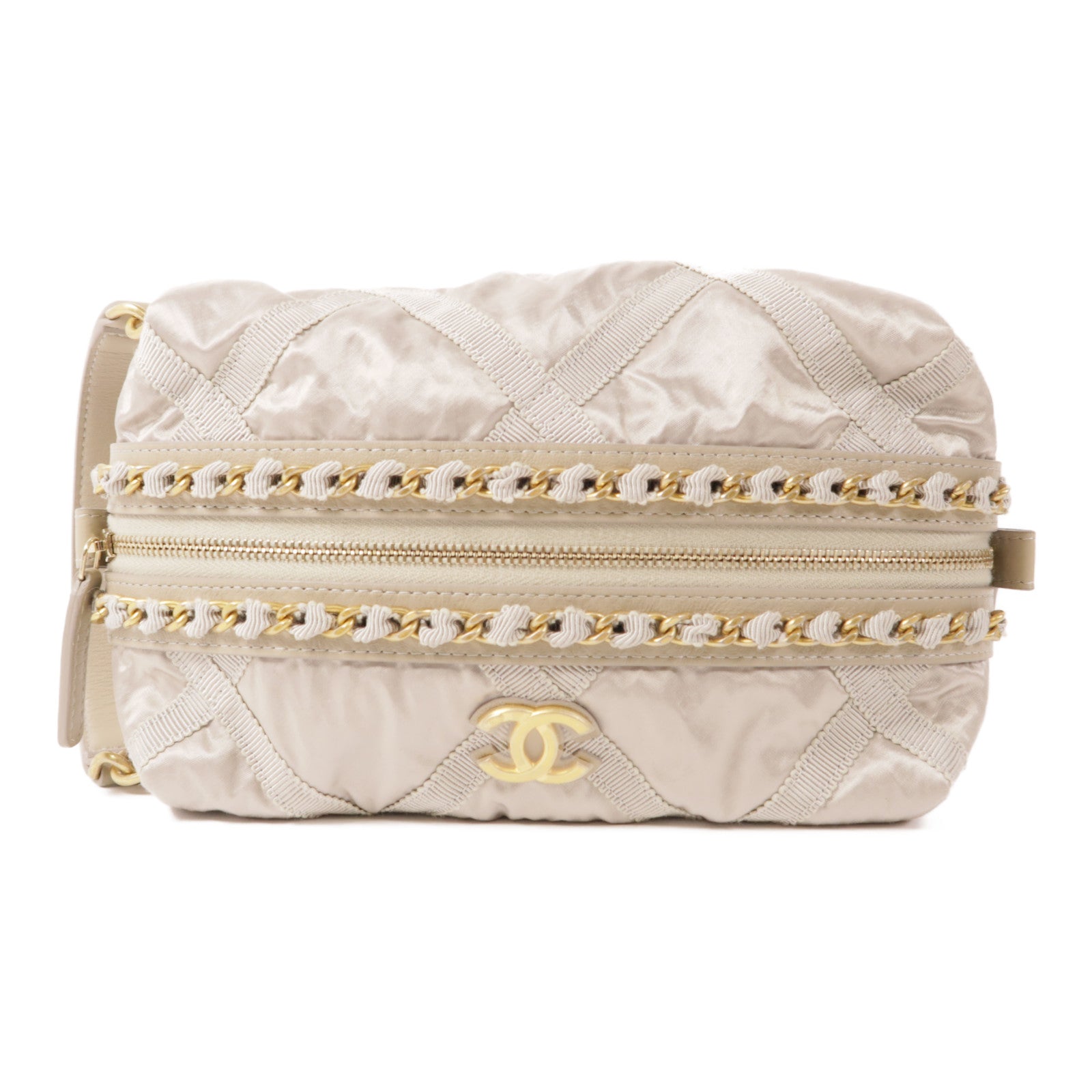 CHANEL 【激減優惠】尼龍Accessories Pouch金扣手挽袋