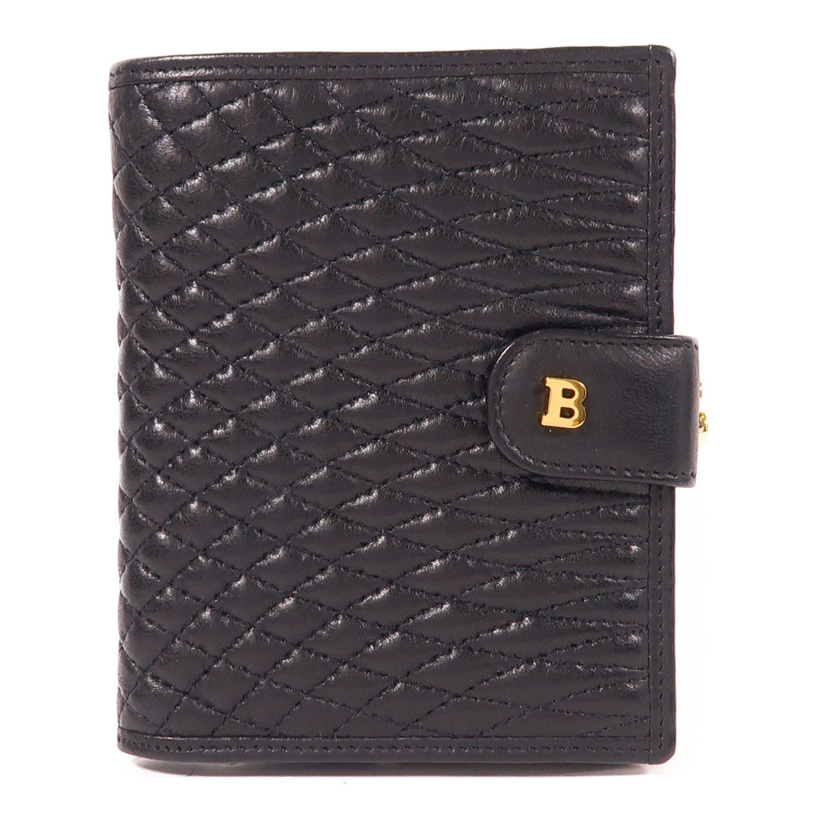 BALLY GHW Wallet Lambskin Leather Black