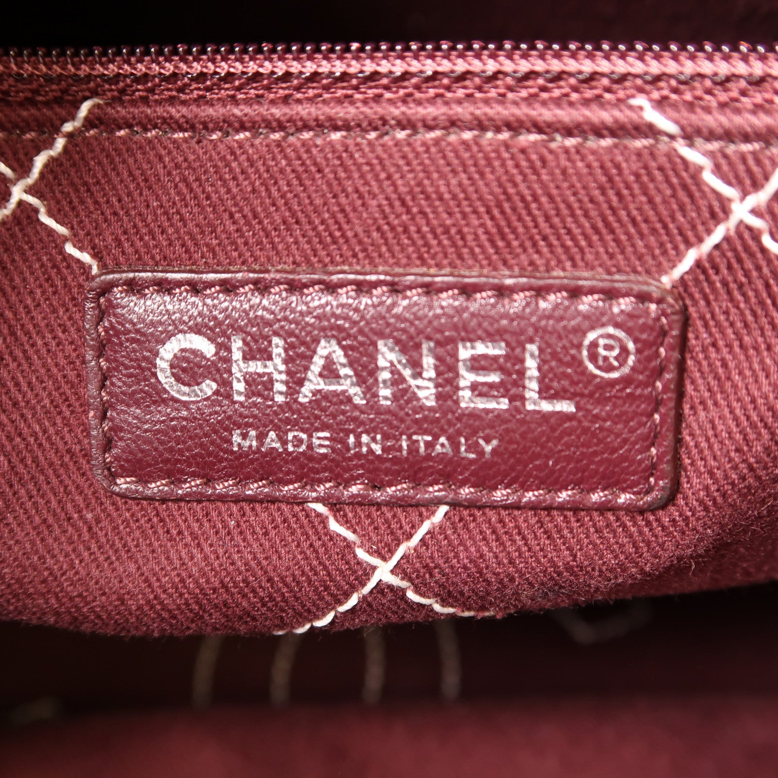 CHANEL 牛皮皮革Shouder Tote銀扣肩背袋/手挽袋