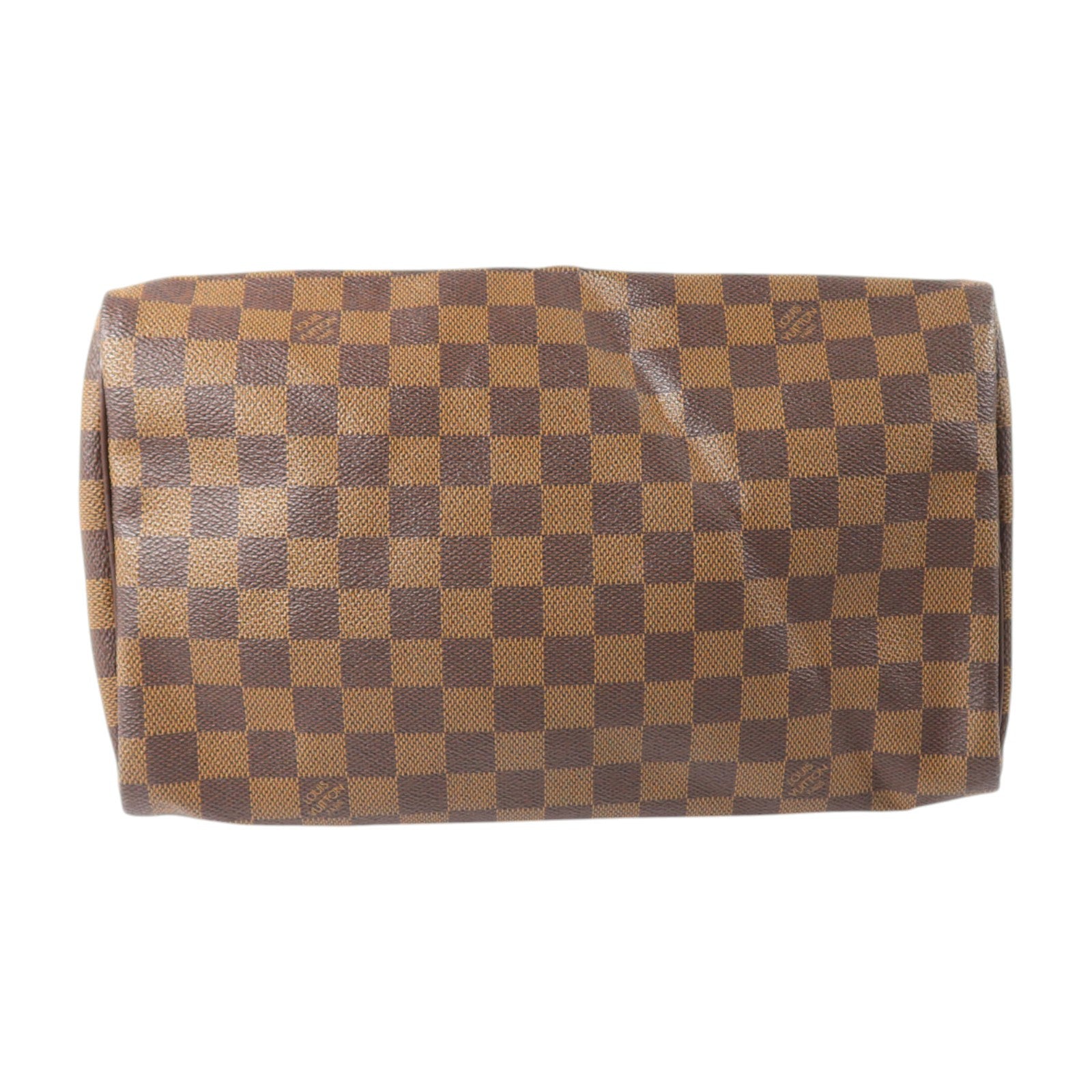 LOUIS VUITTON Damier Speedy 30金扣手挽袋
