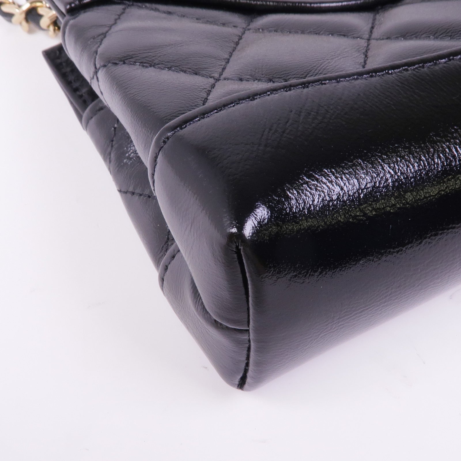 CHANEL 皮革Micro 31金扣手挽肩背兩用袋