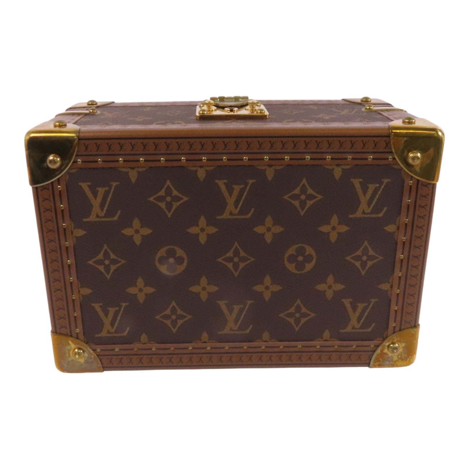 LOUIS VUITTON Monogram Coffret Tresor Box24金扣經典手提箱