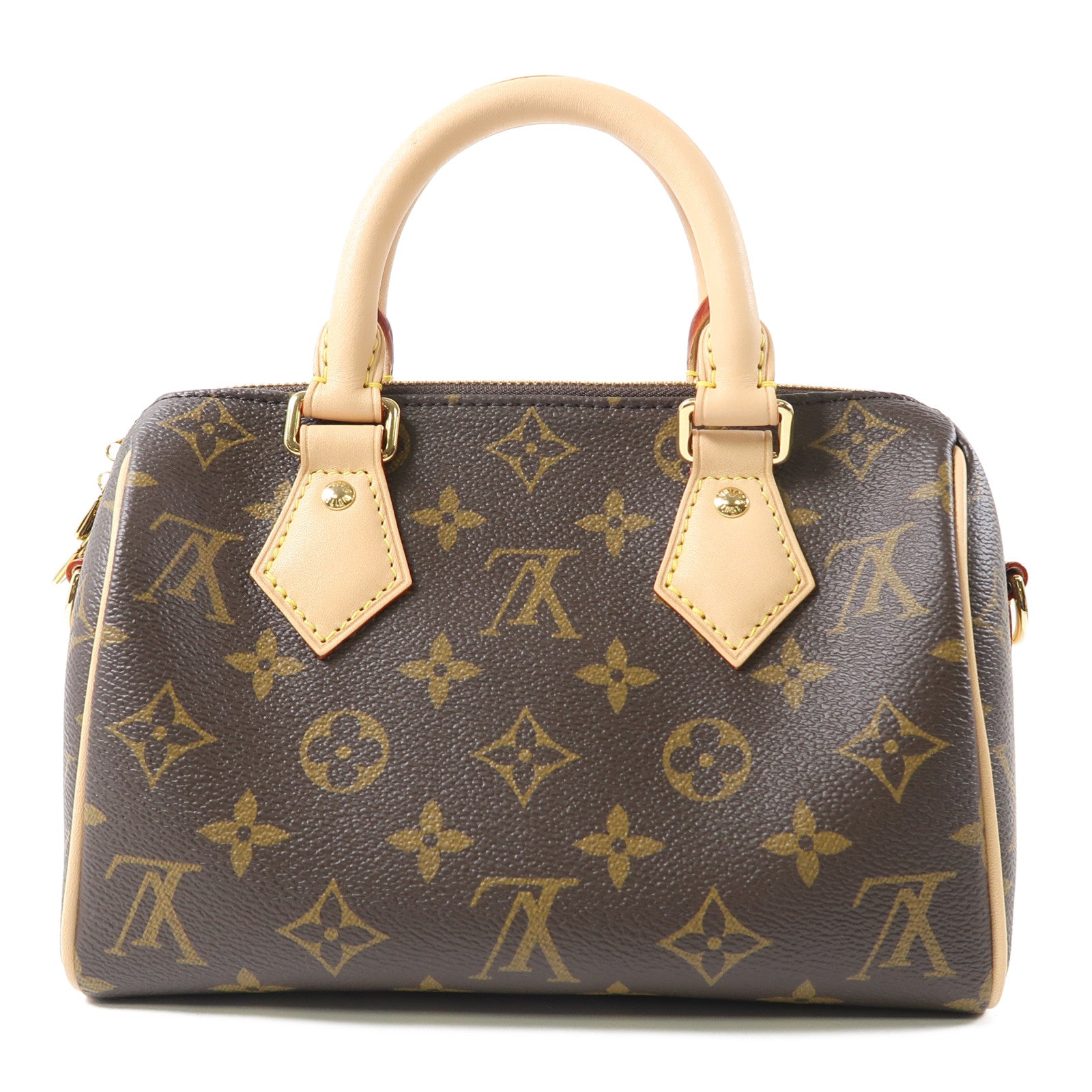 LOUIS VUITTON Monogram Speedy 20金扣手挽肩背兩用袋啡色
