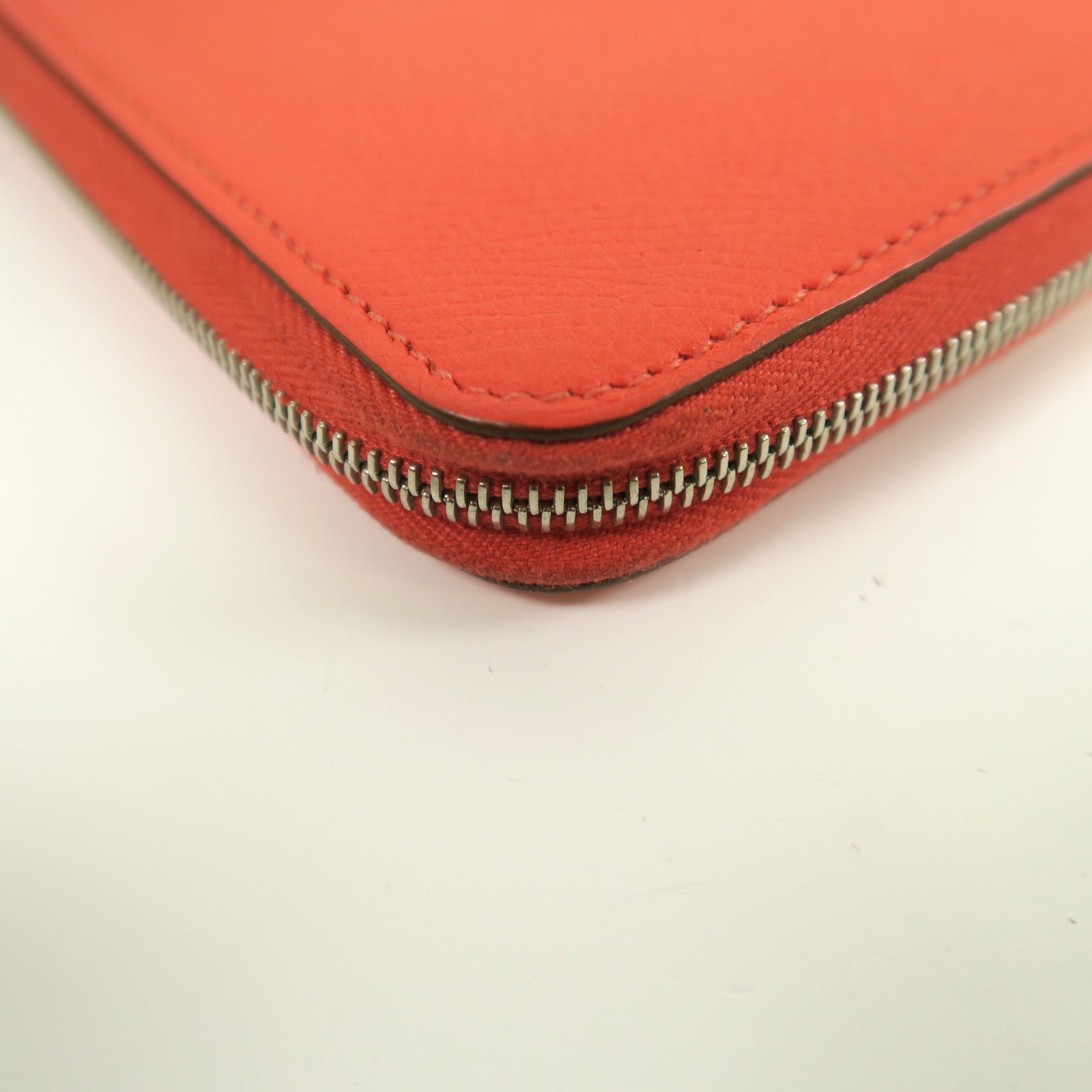 HERMES **【激減優惠】Epsom皮革Azap Long Wallet銀扣長錢包橙色
