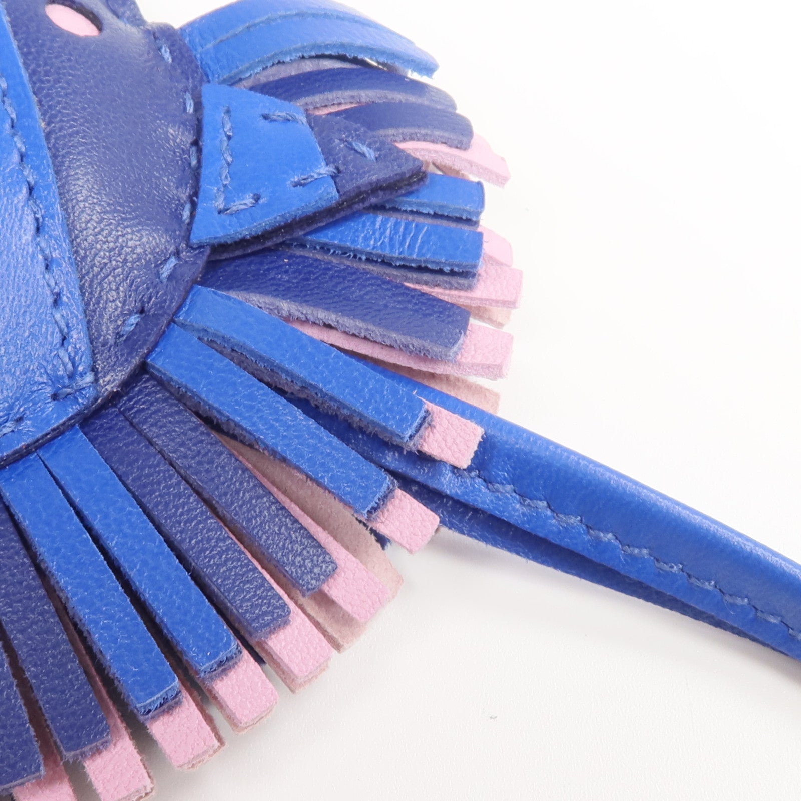 HERMES Milo皮革Geegee Savannah Charm掛飾Bleu Saphir/Bleu France/Mauve Sylvestre