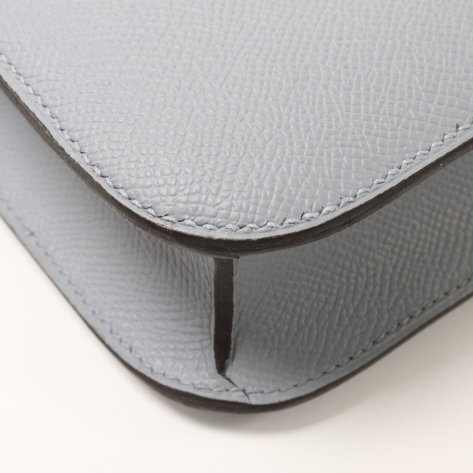 HERMES Epsom皮革Constance 24肩背袋Gris Pantin