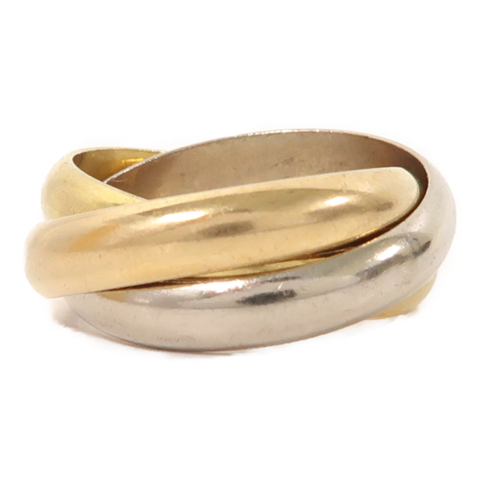 CARTIER 【激減優惠】18K黃金/白金/玫瑰金Trinity Ring 11.7g戒指US#5