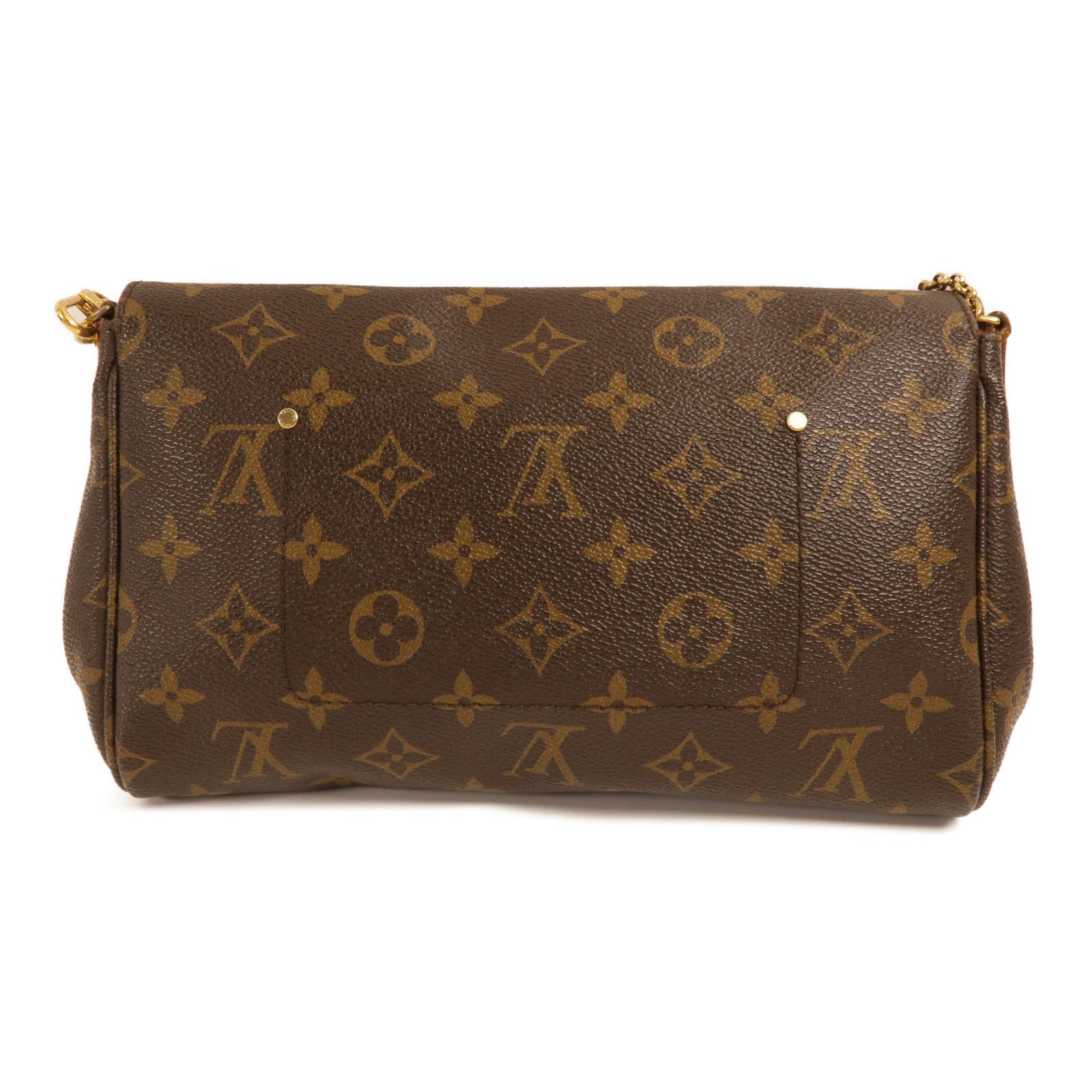 LOUIS VUITTON Monogram Favorite MM金扣手挽肩背兩用袋棕色