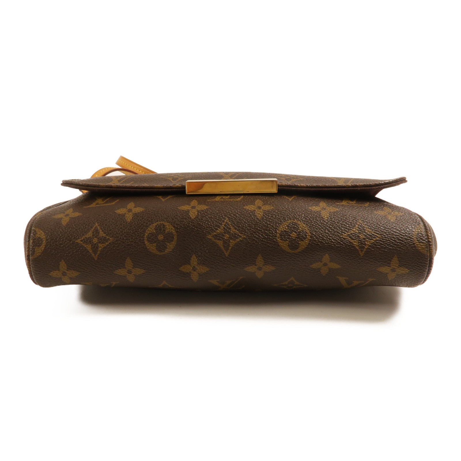 LOUIS VUITTON Monogram Favorite MM金扣手挽肩背兩用袋棕色