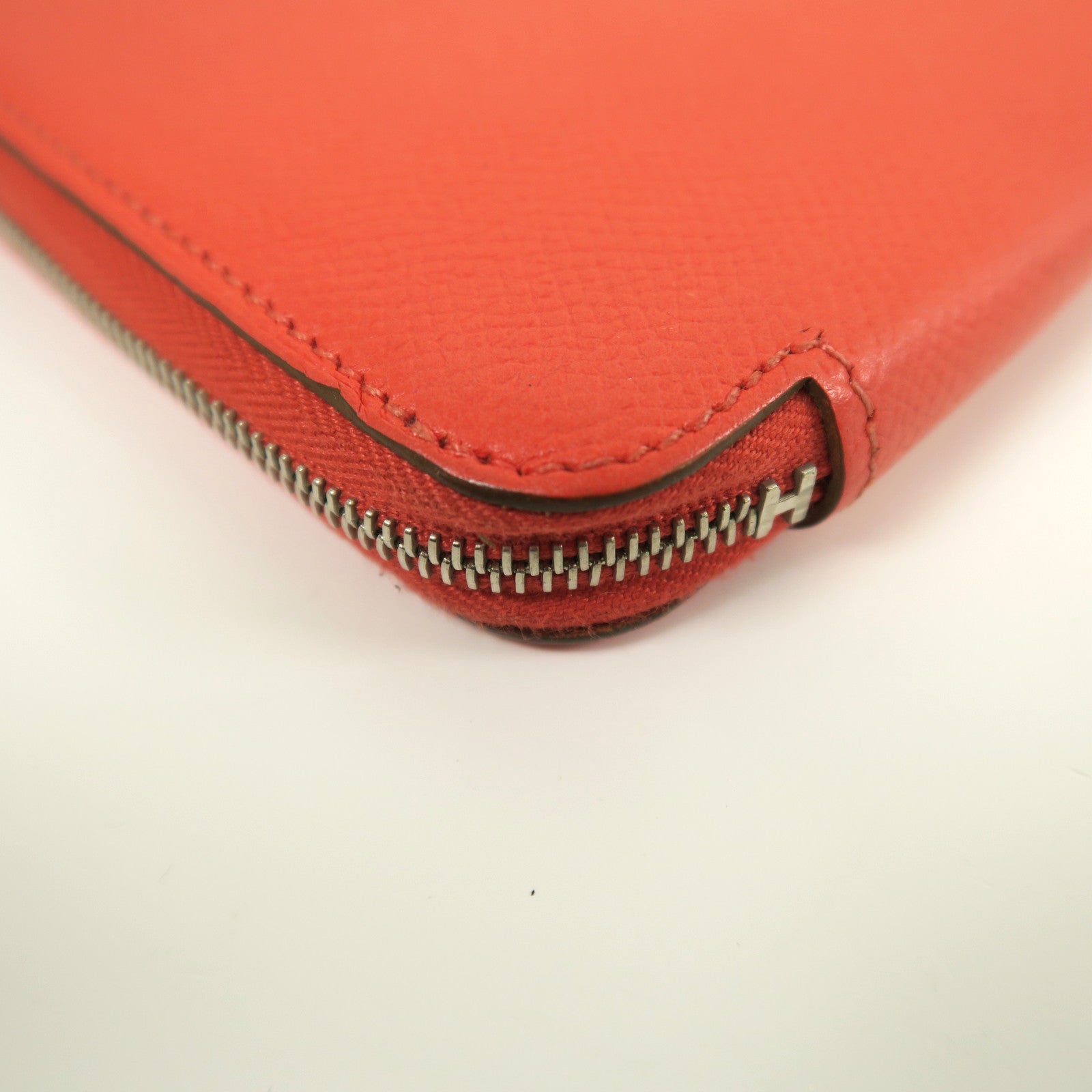 HERMES **【激減優惠】Epsom皮革Azap Long Wallet銀扣長錢包橙色