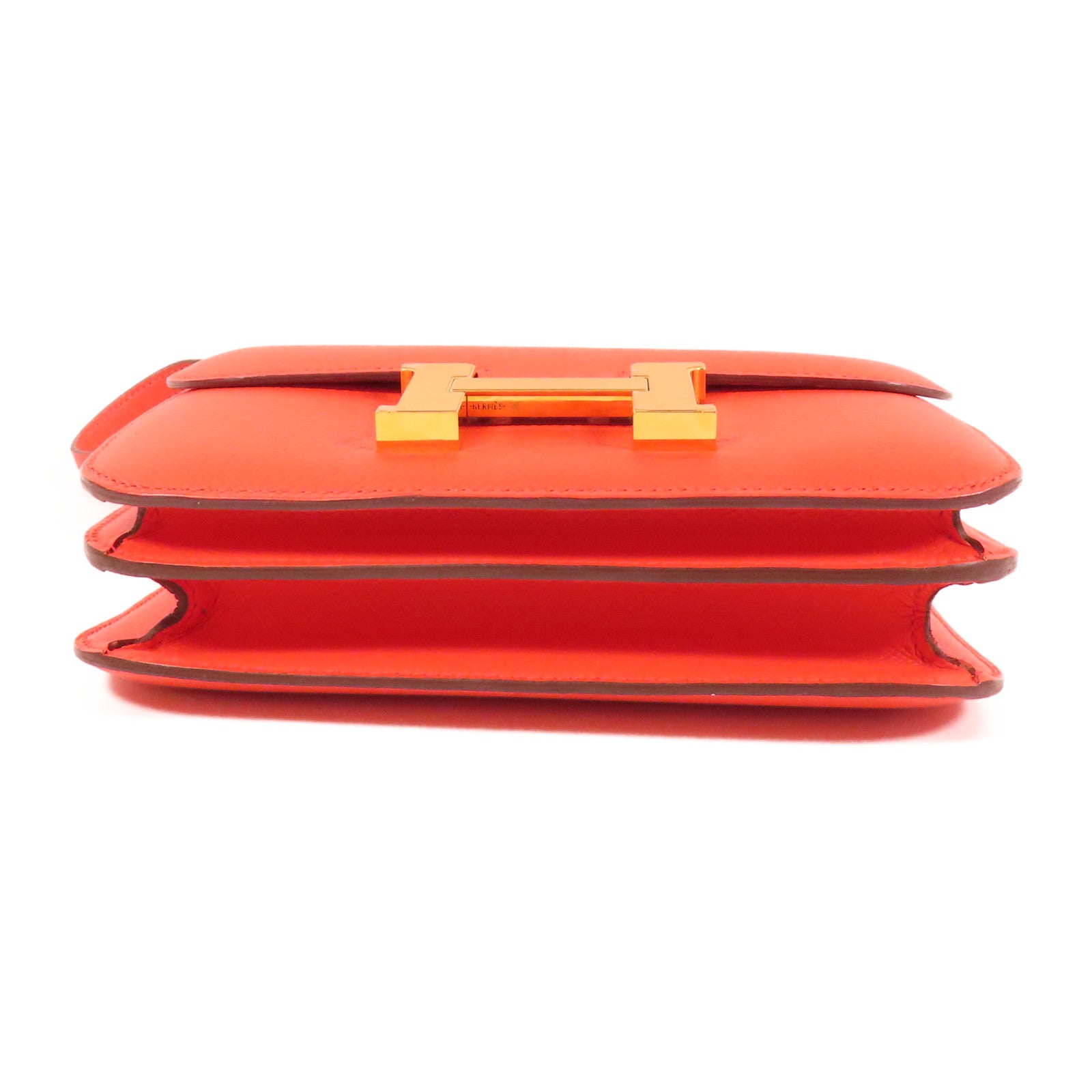 HERMES Epsom皮革Constance Mini金扣肩背袋Red