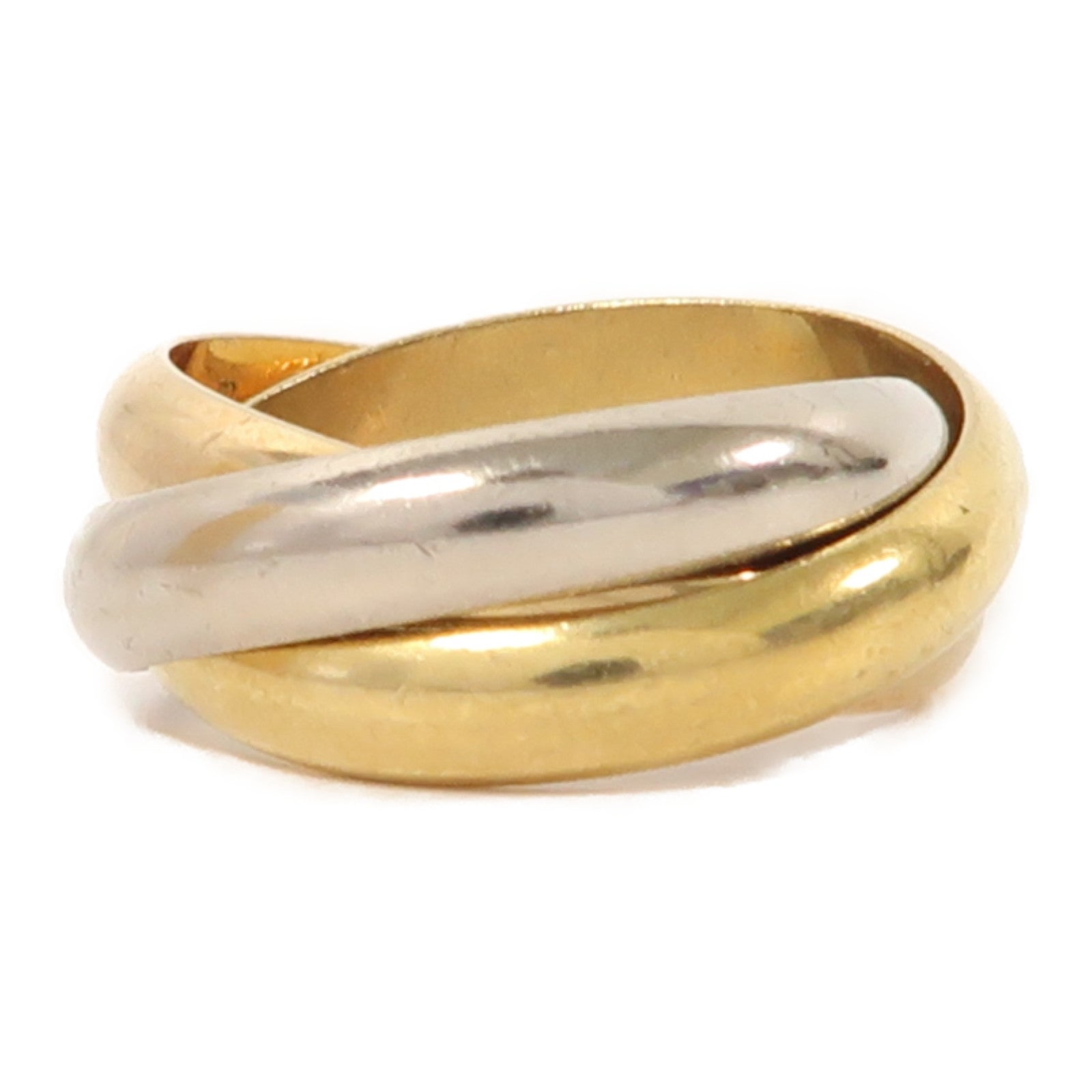 CARTIER 【激減優惠】18K黃金/白金/玫瑰金Trinity Ring 11.7g戒指US#5