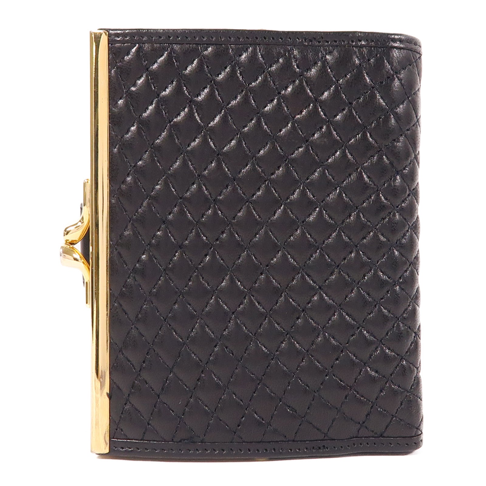BALLY GHW Wallet Lambskin Leather Black