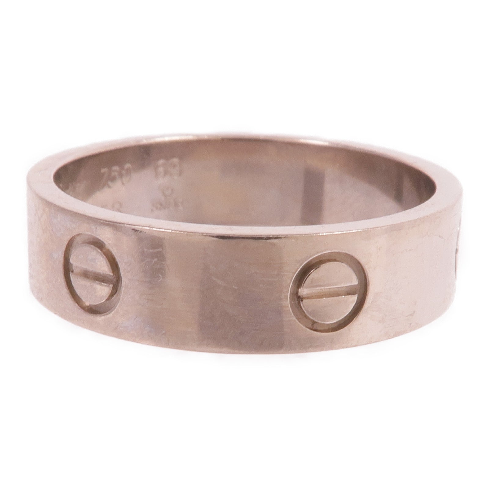 CARTIER 18K白金Love Ring鑽石戒指Cartier#63/US#10.5