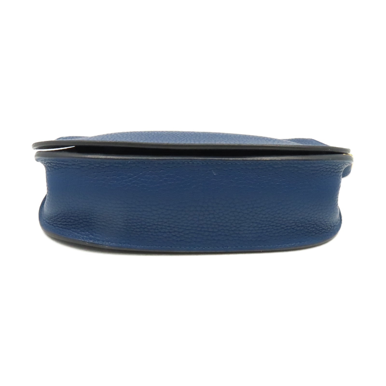 HERMES 【激減優惠】Clemence皮革Sac Saut 25 Shoulder Bag金扣肩背袋藍色