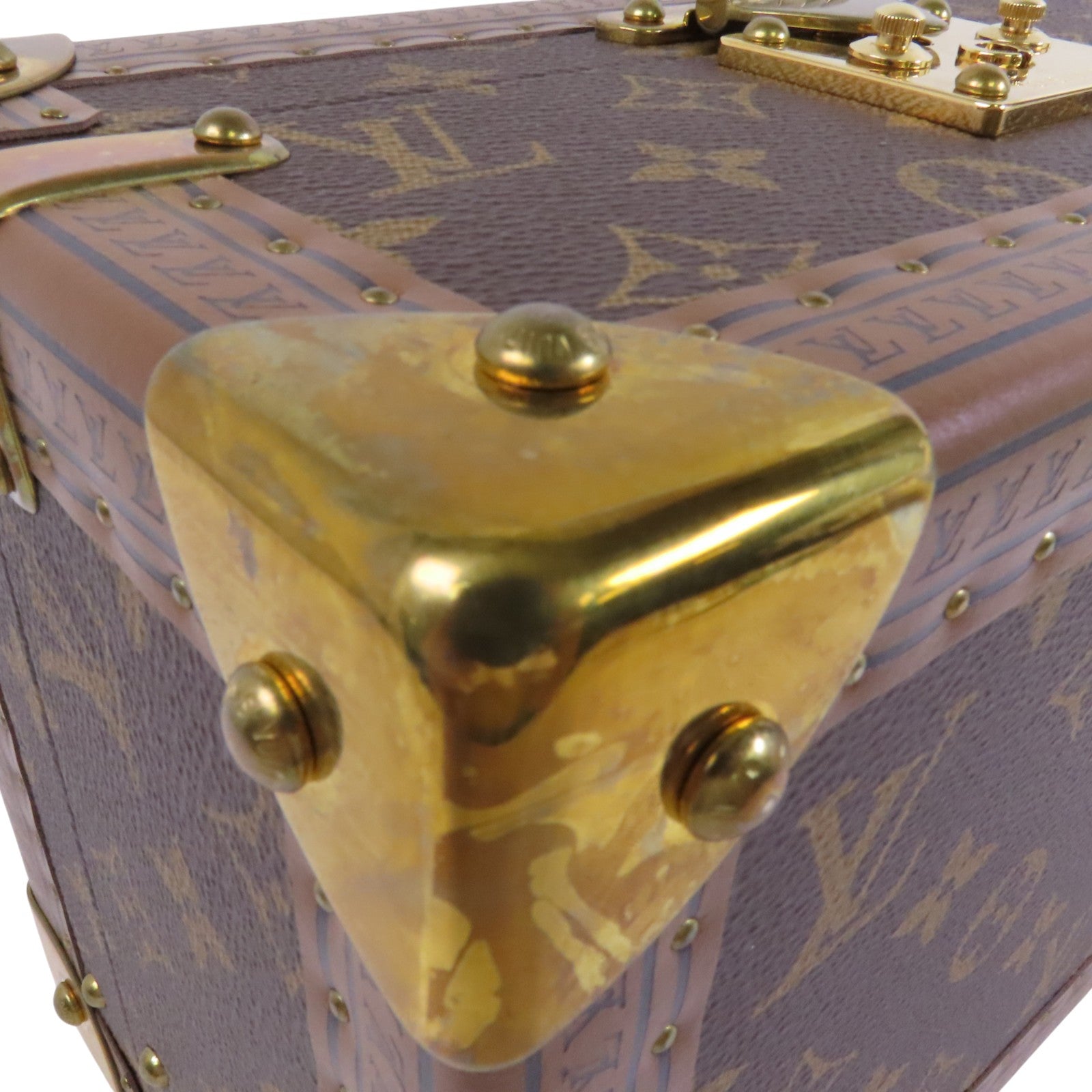 LOUIS VUITTON Monogram Coffret Tresor Box24金扣經典手提箱