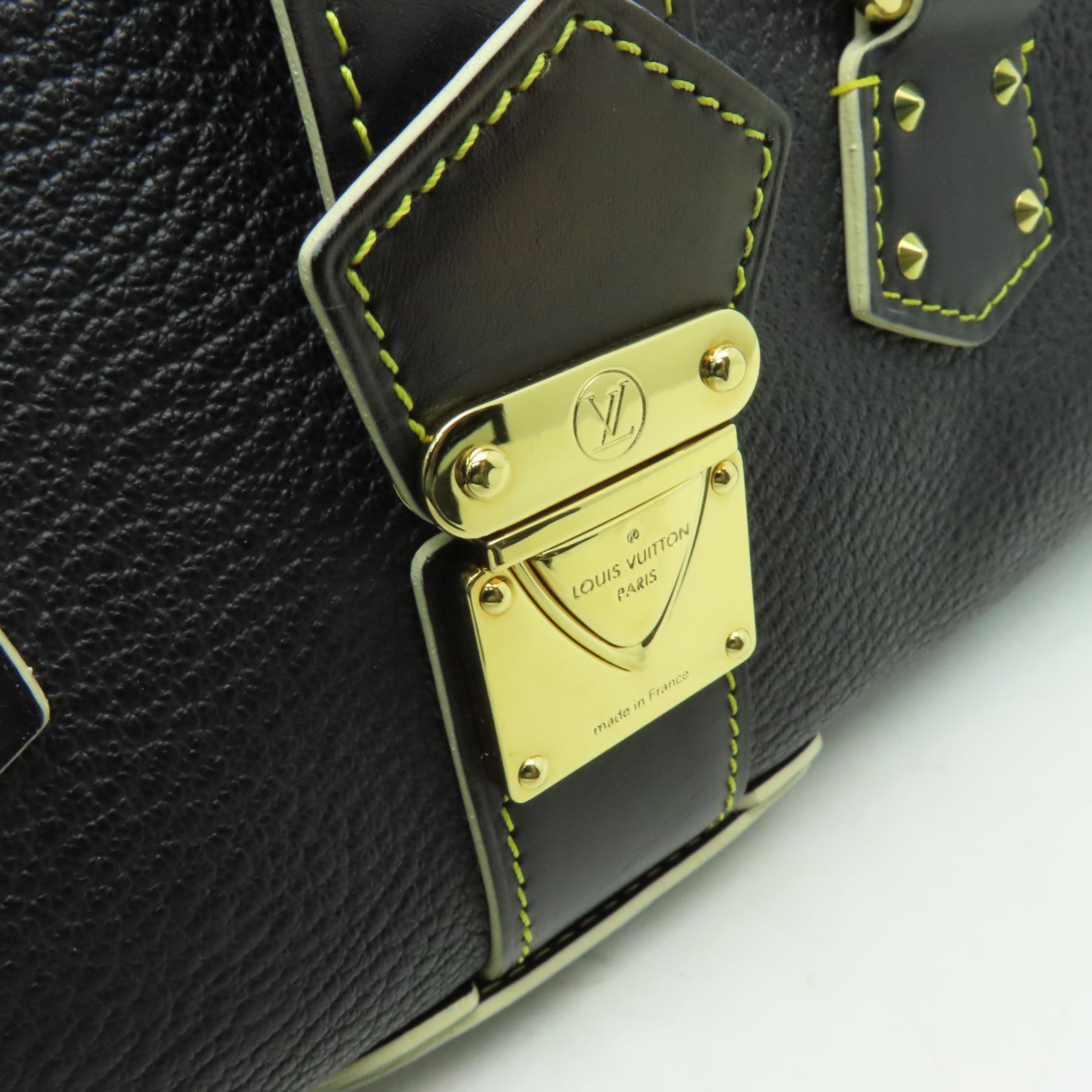 LOUIS VUITTON 【激減優惠】牛皮皮革Epanui PM金扣手挽袋黑色