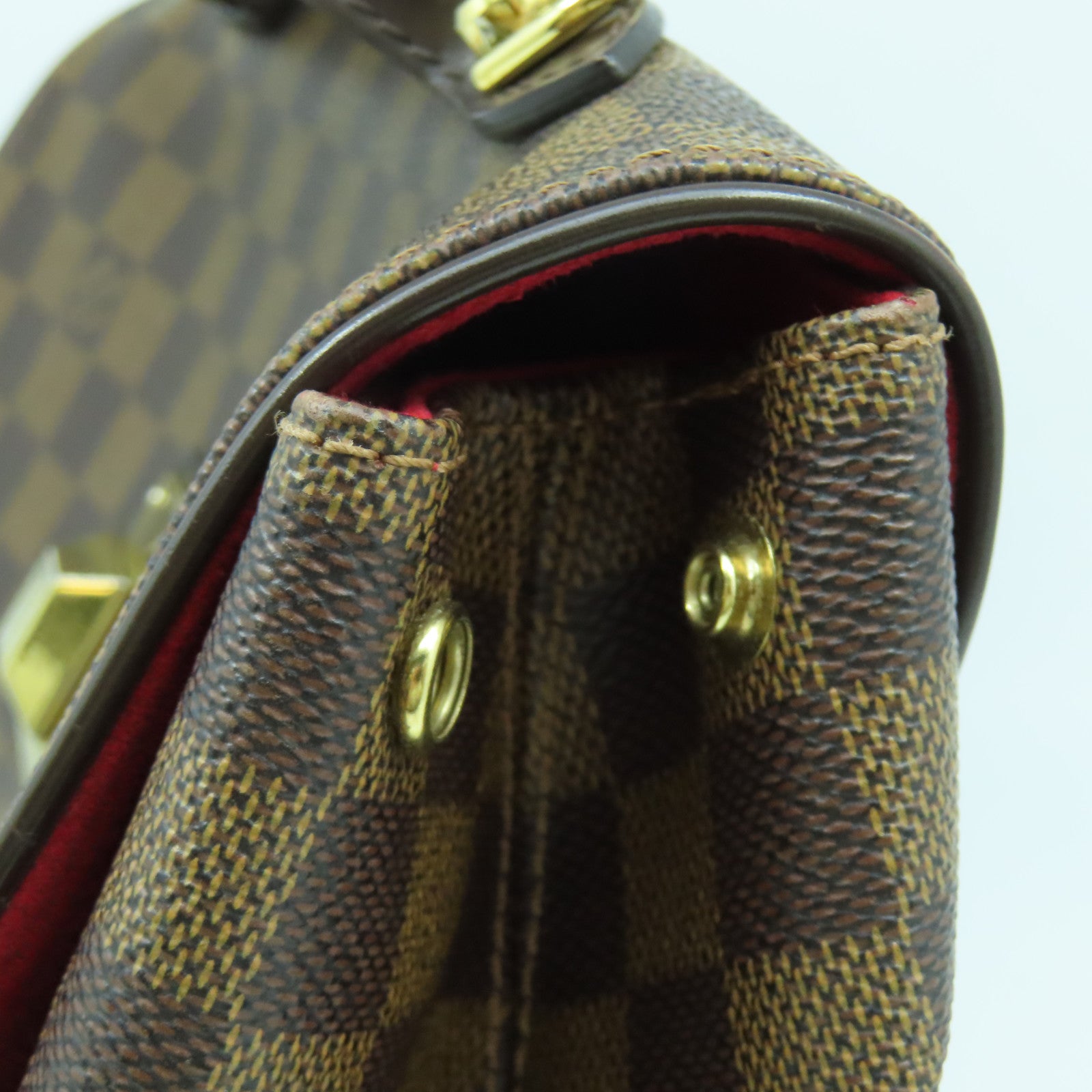 LOUIS VUITTON 【激減優惠】Damier Ebene Bergamo GM金扣手挽肩背兩用袋啡色