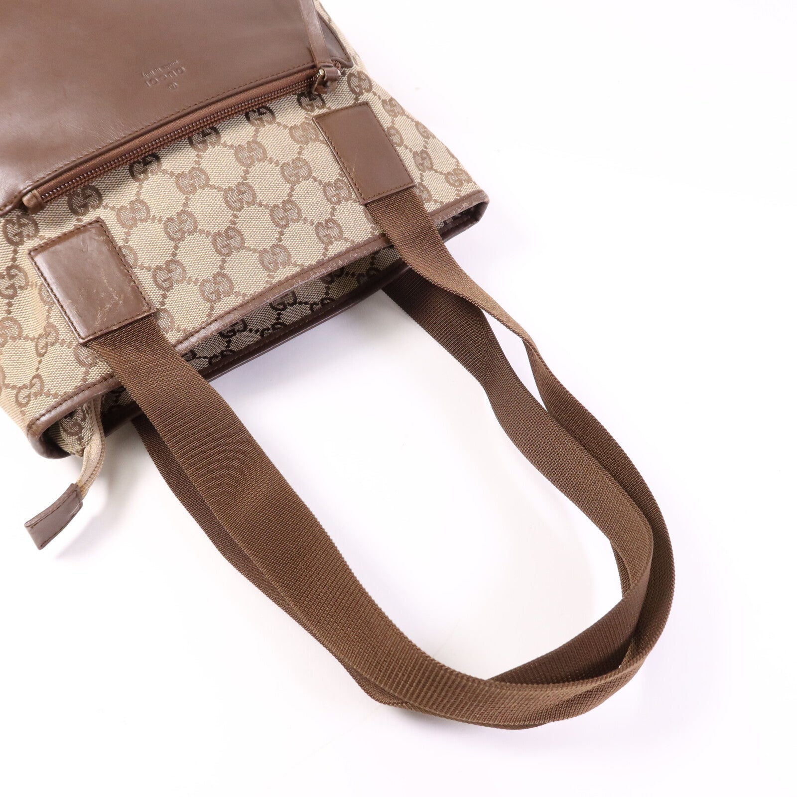 GUCCI 帆布Shoulder Bag銀扣肩背袋