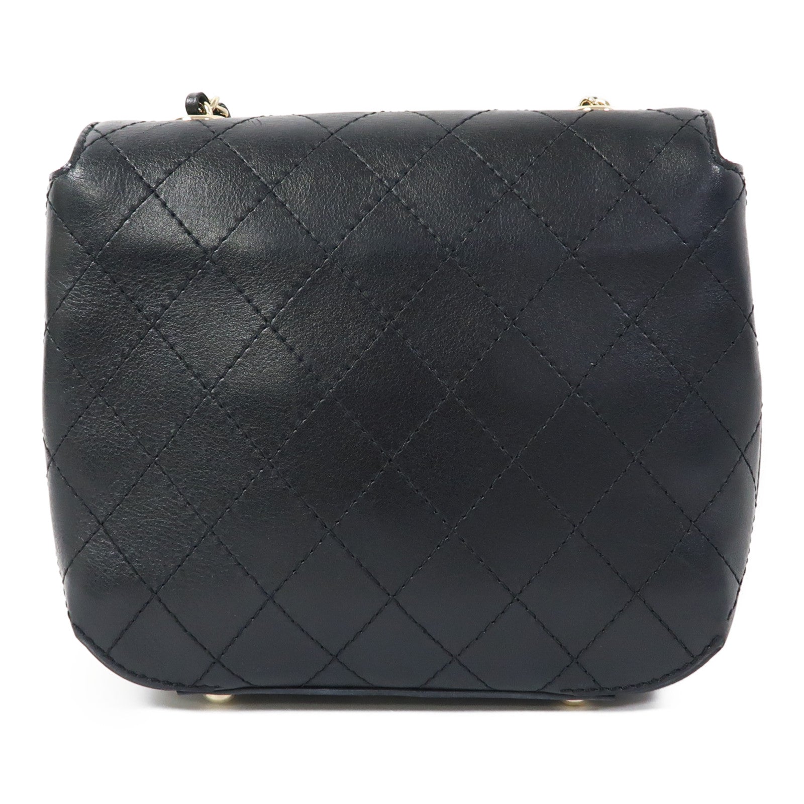 CHANEL 【激減優惠】菱格牛皮皮革Chain Shoulder Bag金扣鏈帶肩背袋黑色