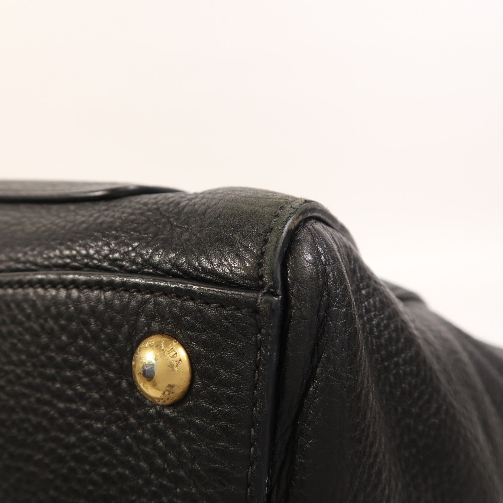 PRADA 牛皮皮革2 Way Shoulder金扣手挽肩背兩用袋