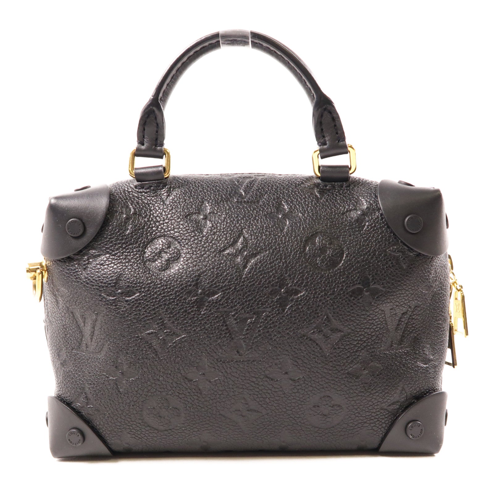 LOUIS VUITTON Monogram Empreinte Petite Malle Souple手挽肩背兩用袋黑色