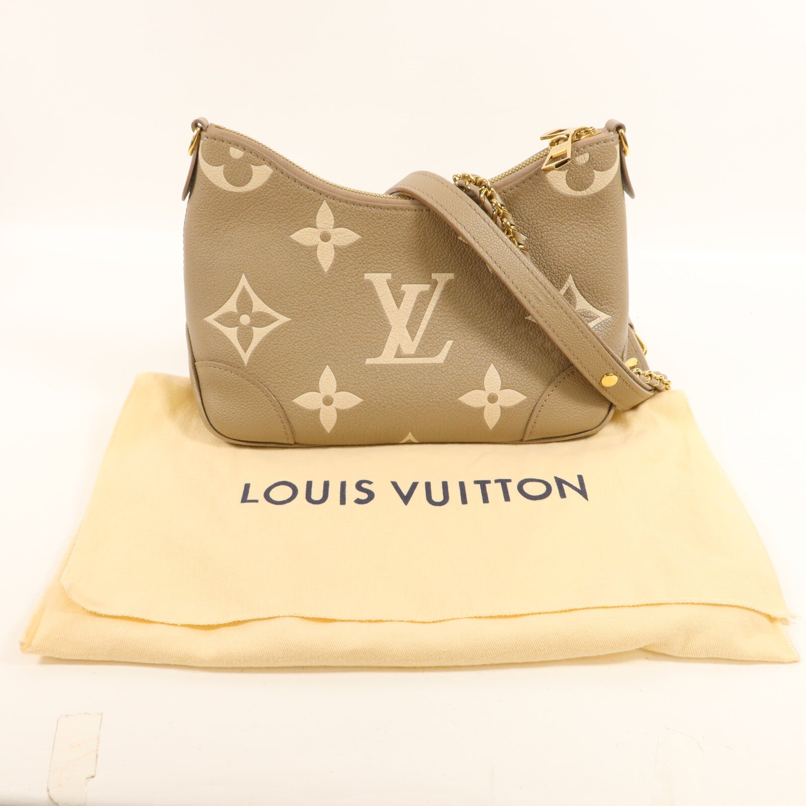 LOUIS VUITTON Monogram Empreinte Boulogne PM手挽肩背兩用袋