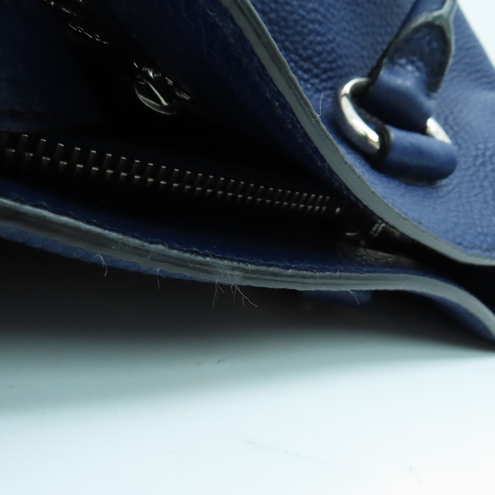 PRADA 【激減優惠】牛皮皮革2 Way Shoulder銀扣手挽肩背兩用袋藍色