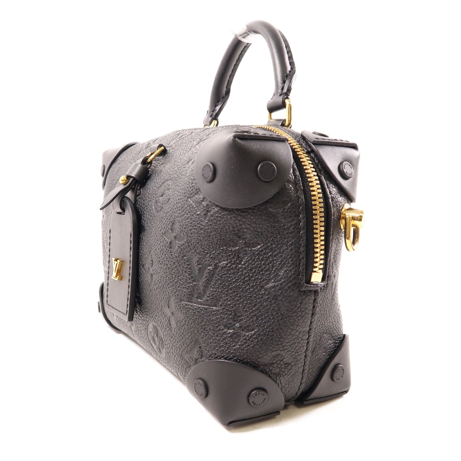 LOUIS VUITTON Monogram Empreinte Petite Malle Souple手挽肩背兩用袋黑色