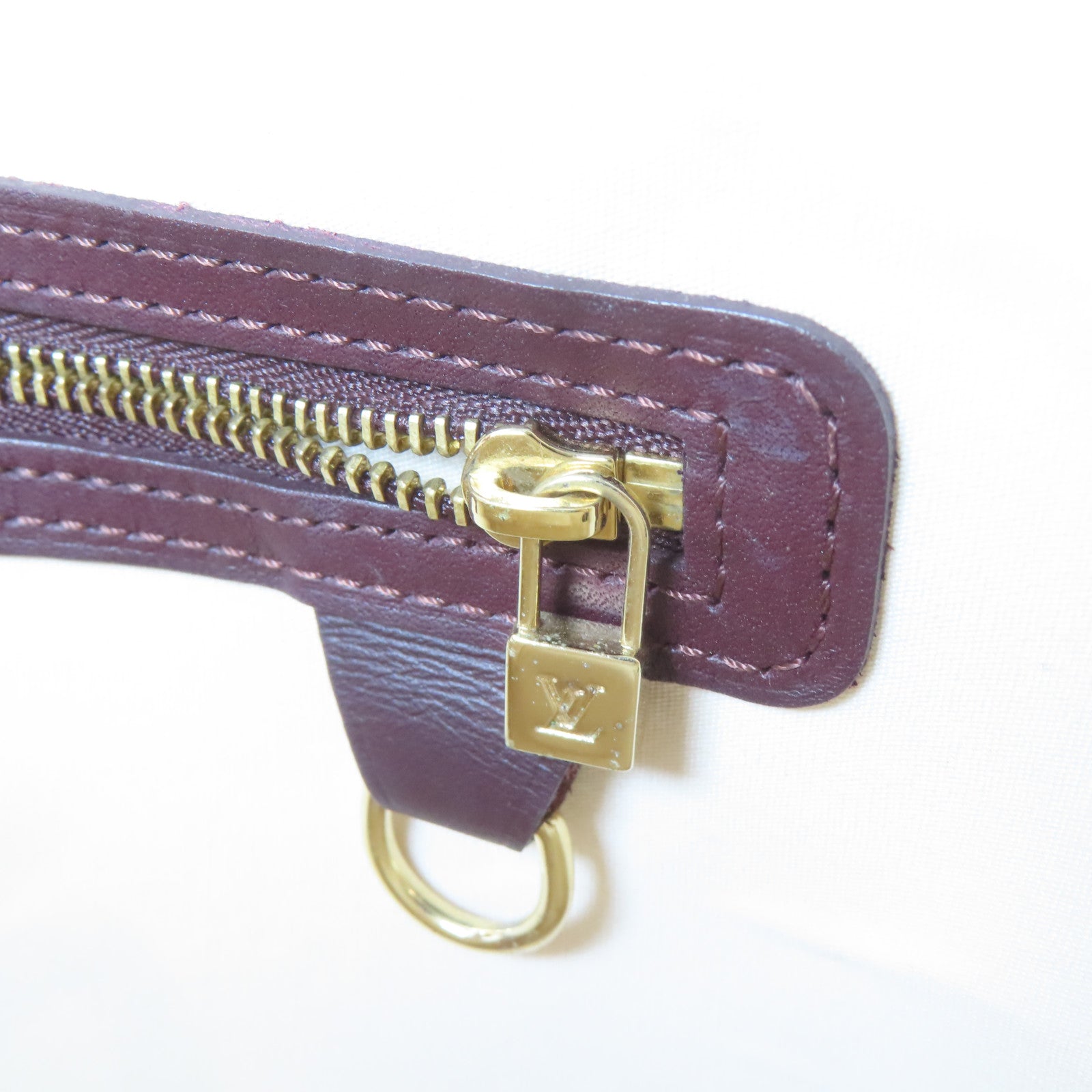 LOUIS VUITTON Monogram Mini Alma Haut金扣手挽袋紅色