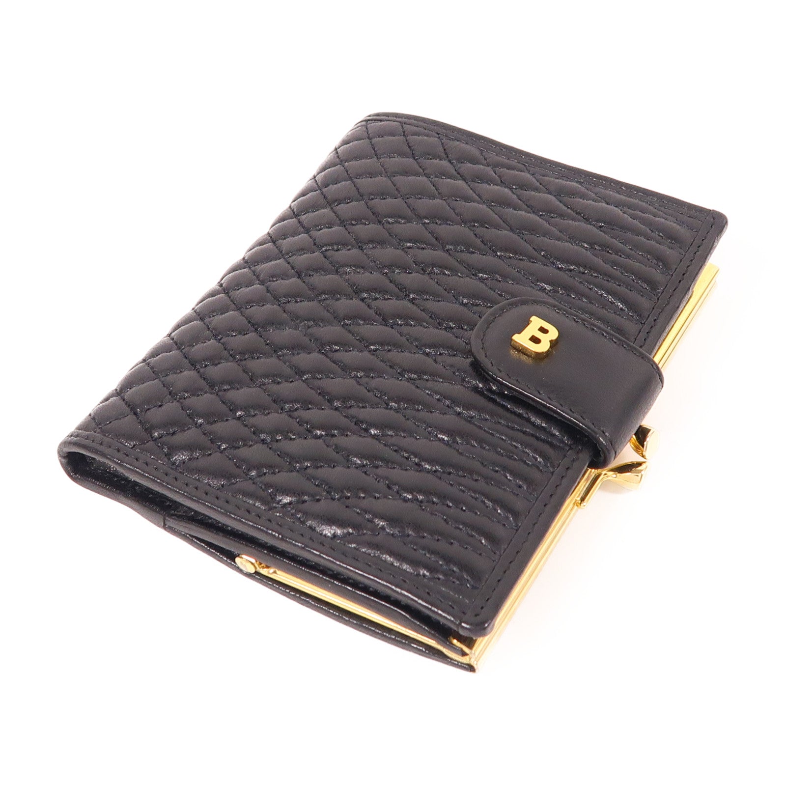 BALLY GHW Wallet Lambskin Leather Black