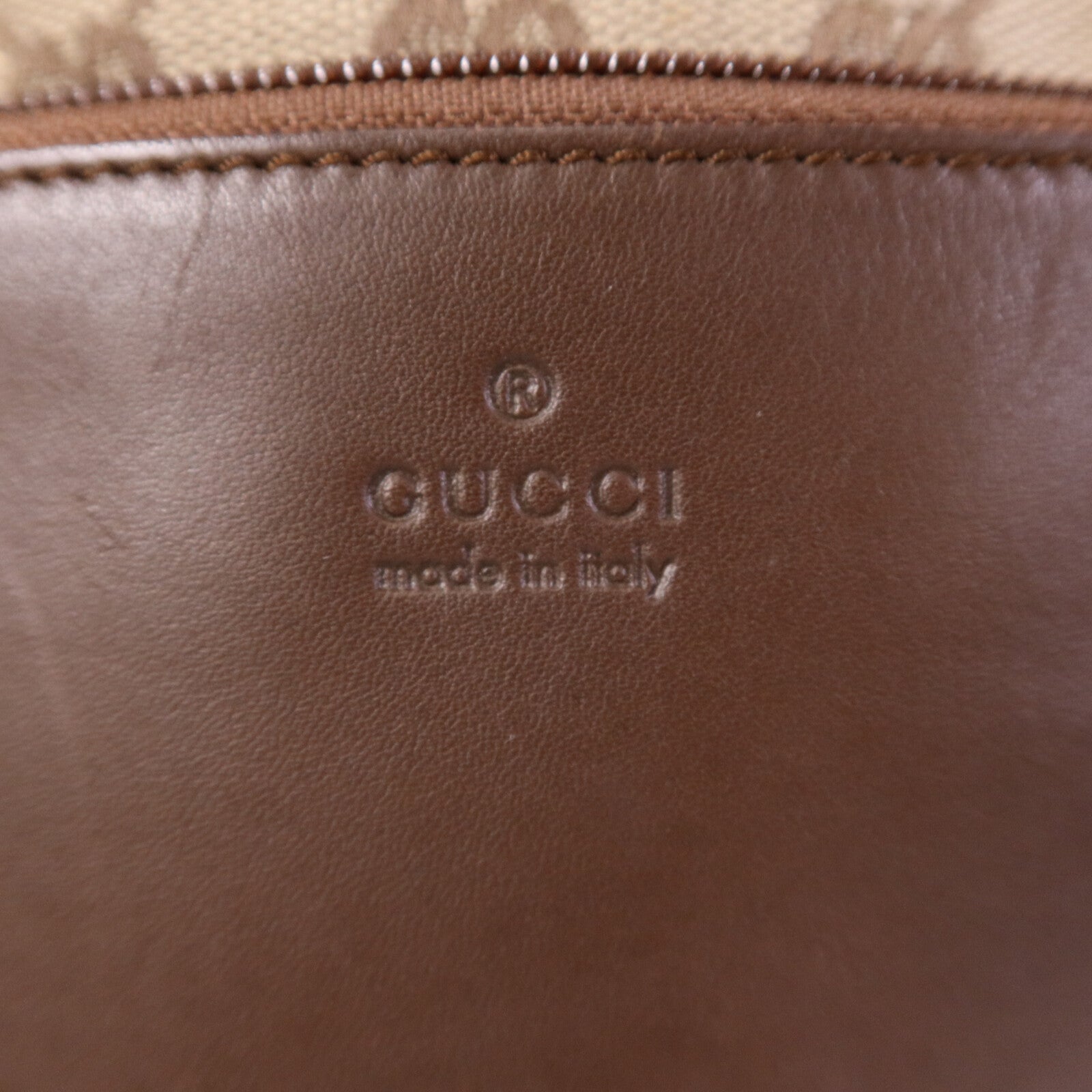 GUCCI 帆布Shoulder Bag銀扣肩背袋
