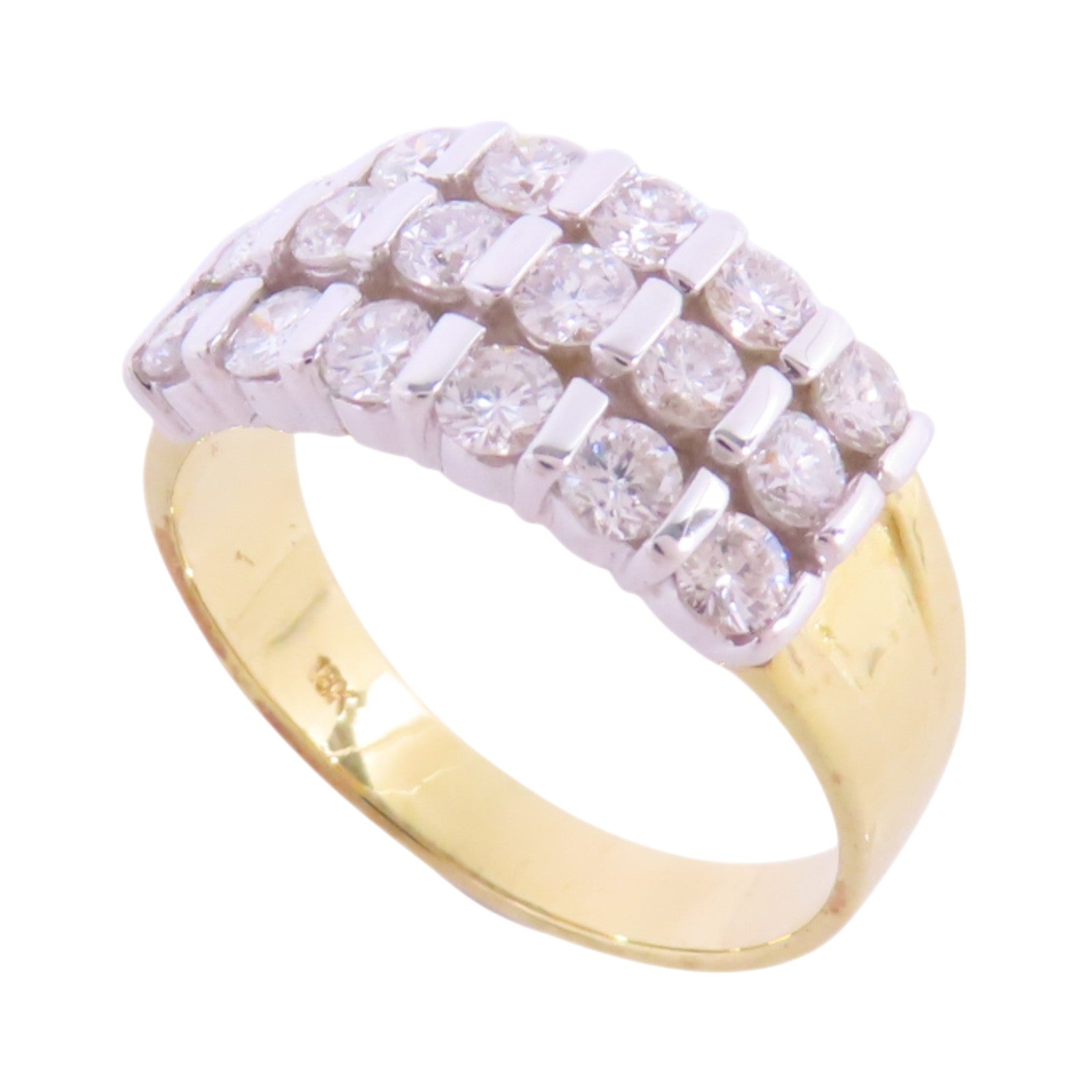 JEWELRY 18K黃金/鑽石Diamond Ring戒指US#7.5